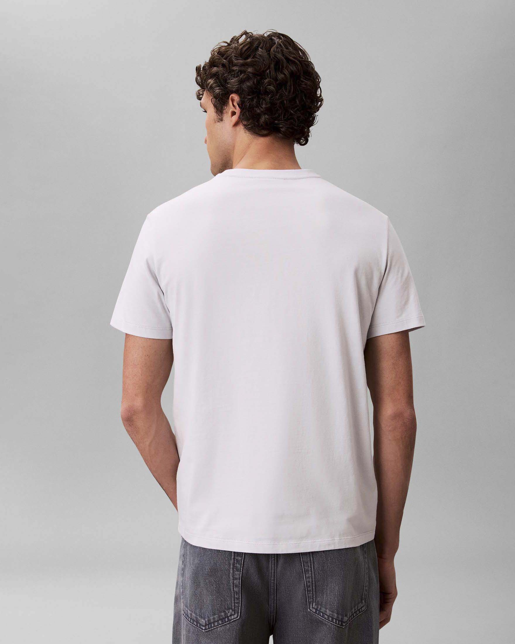 T-shirt Calvin Klein Jeans bianca in cotone con logo ricamato image