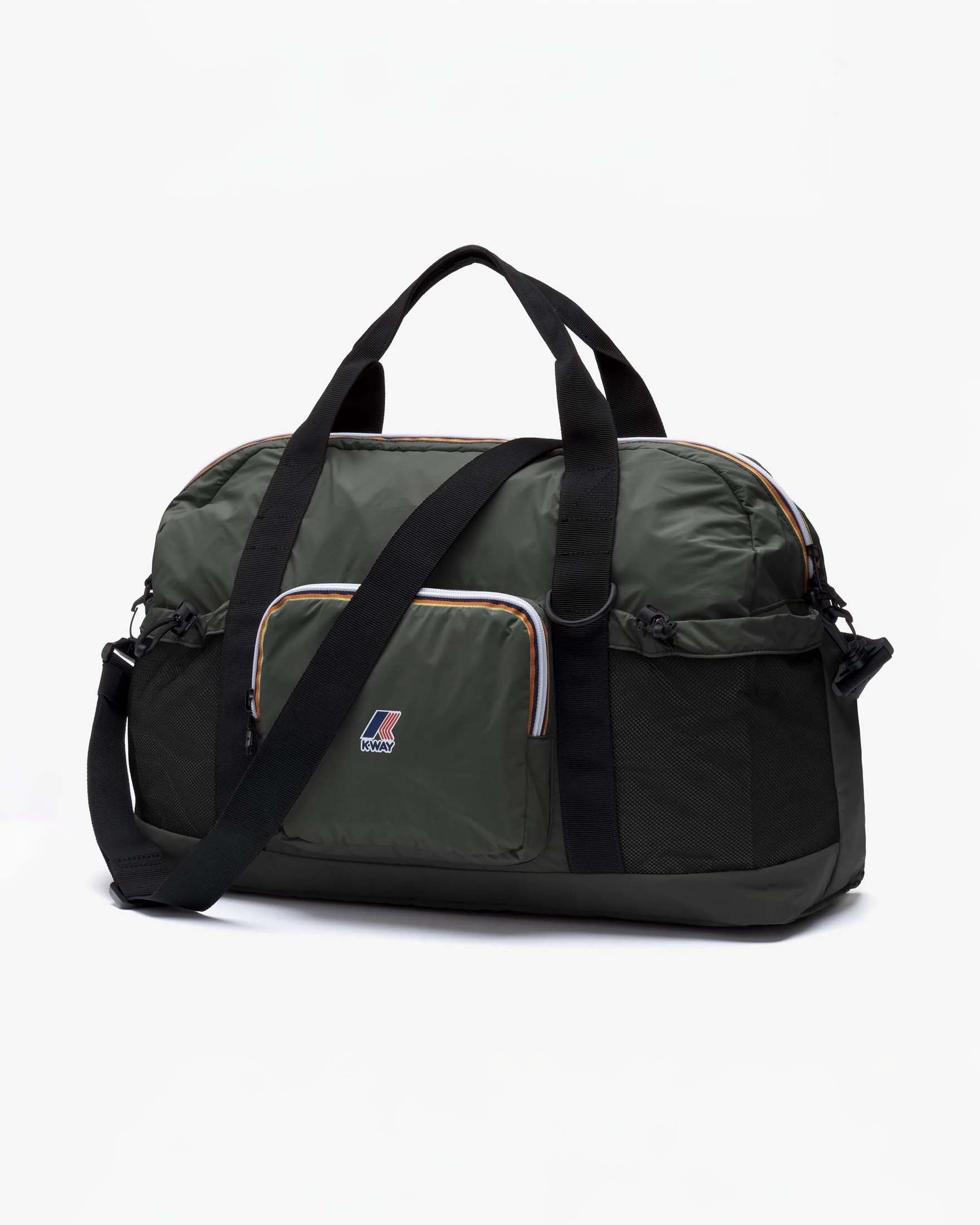 Borsone weekend K-way Marcel verde militare in nylon ripstop leggero image