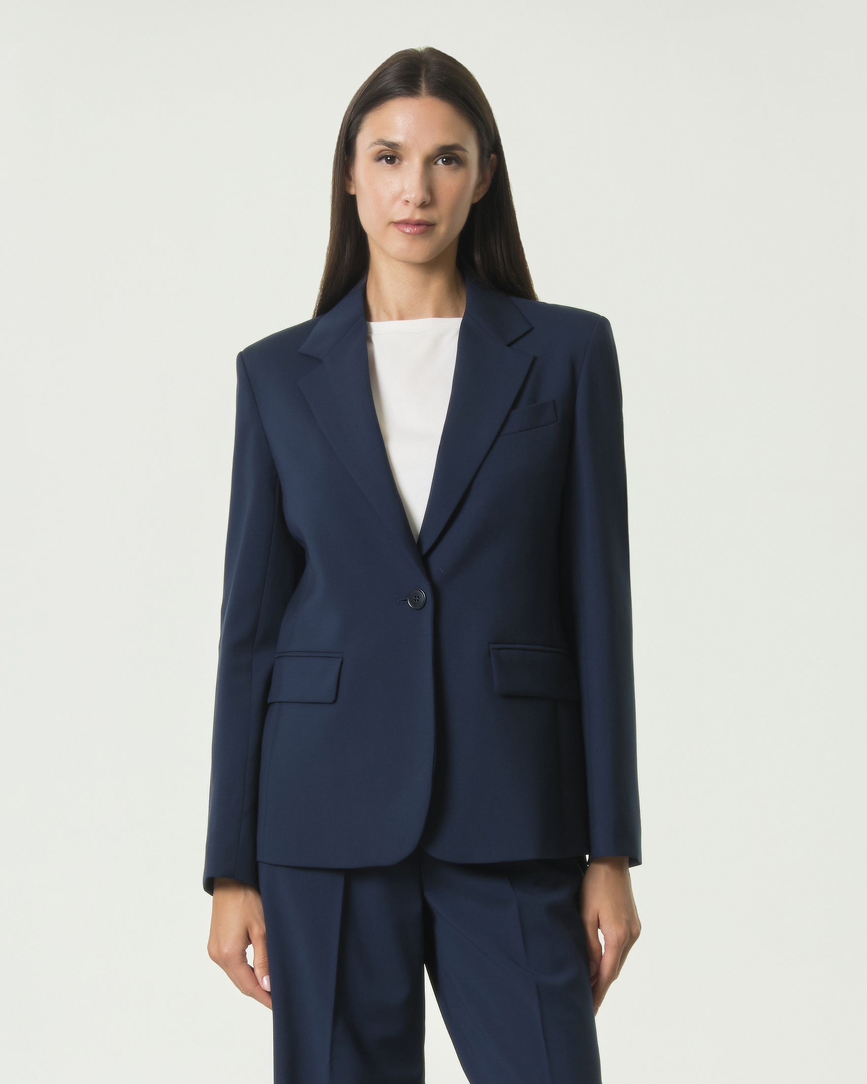 Blazer monopetto sfiancato Weekend Max Mara blu in pura lana