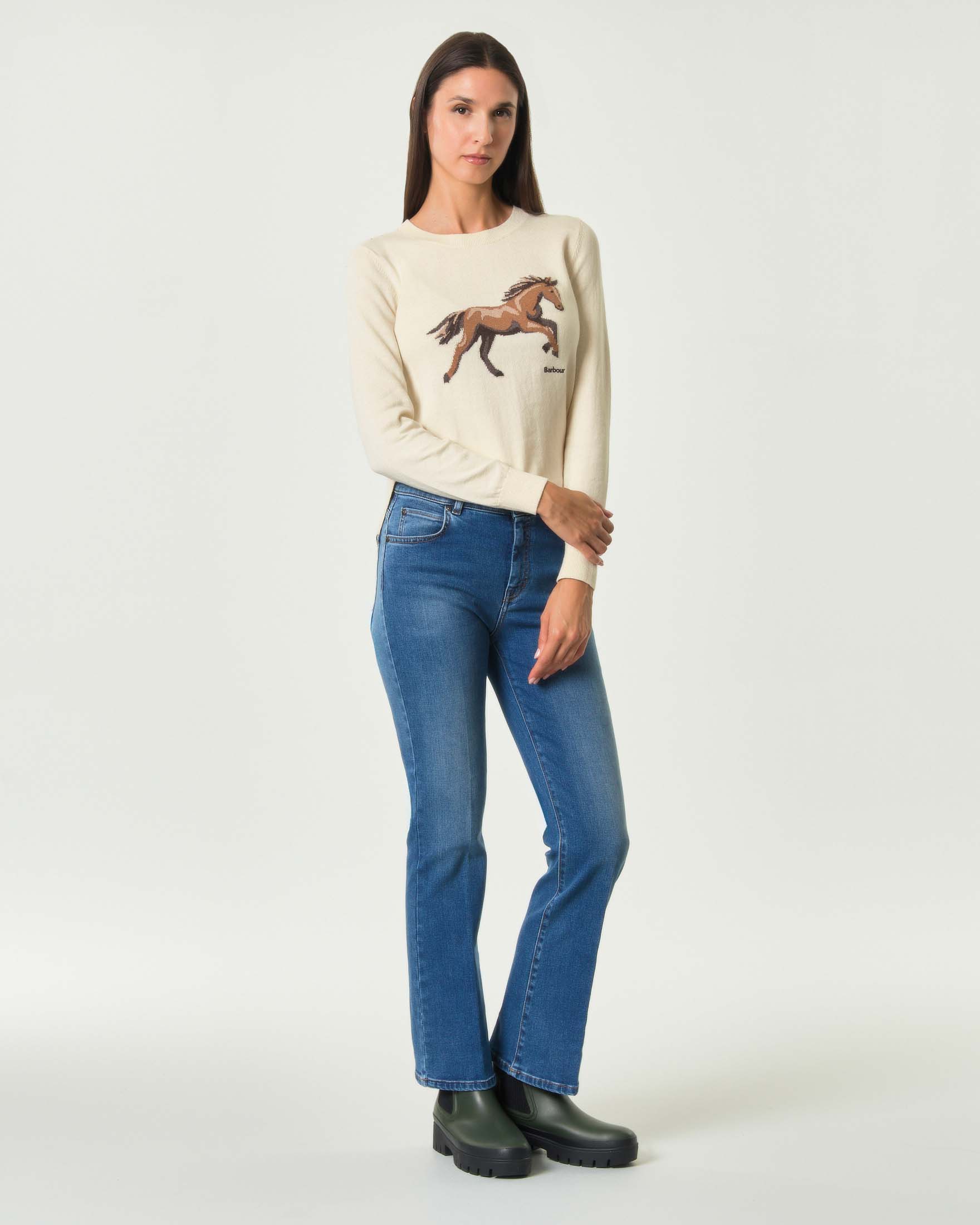 Jeans slim flared Weekend Max Mara in denim di cotone super stretch