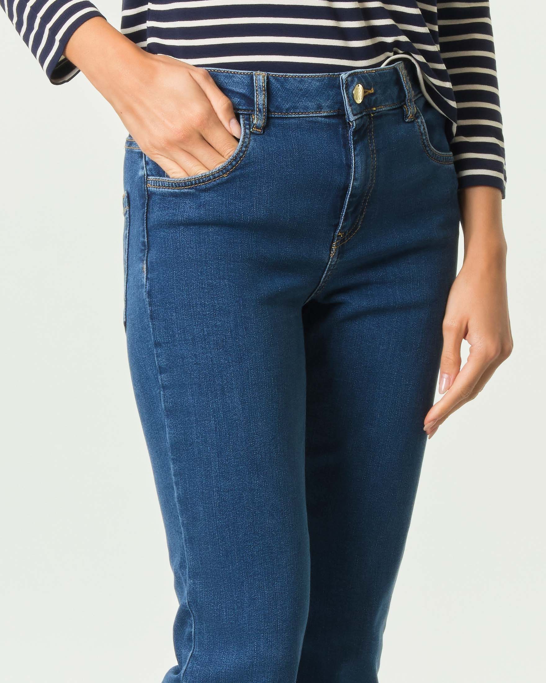 Jeans slim Emme Marella in denim stretch di misto cotone lavaggio stonewash image