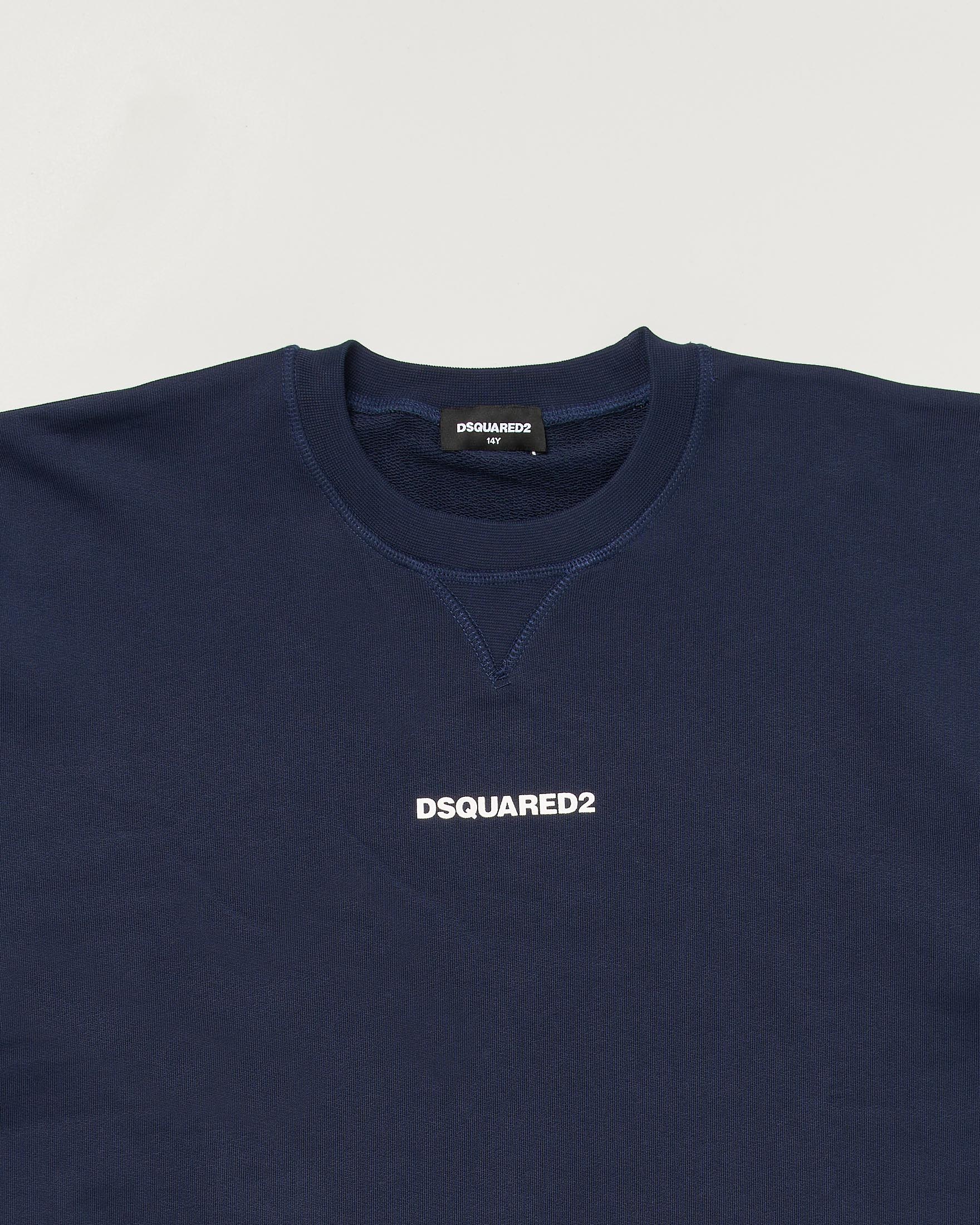 Felpa Dsquared2 blu in puro cotone con mini logo bianco image