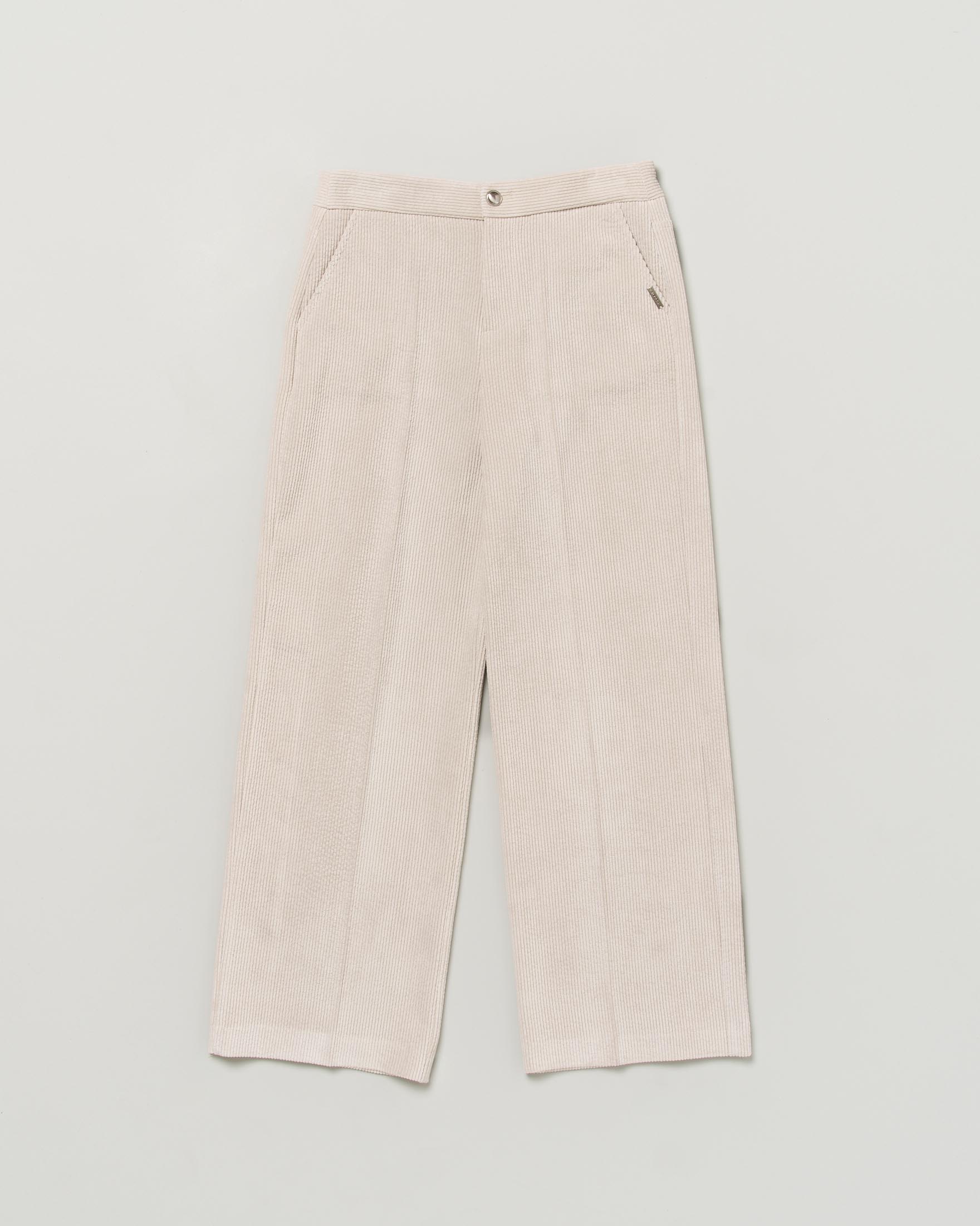 Pantalone palazzo Kocca in velluto a costine beige
