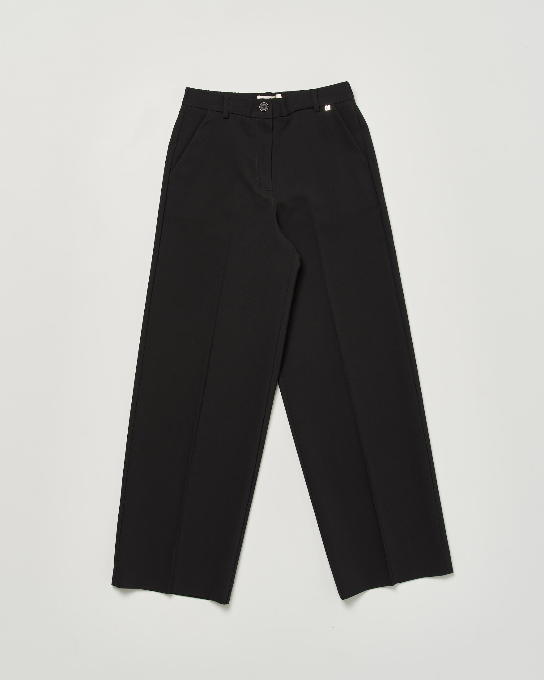 Pantalone palazzo nero Kocca in cady stretch