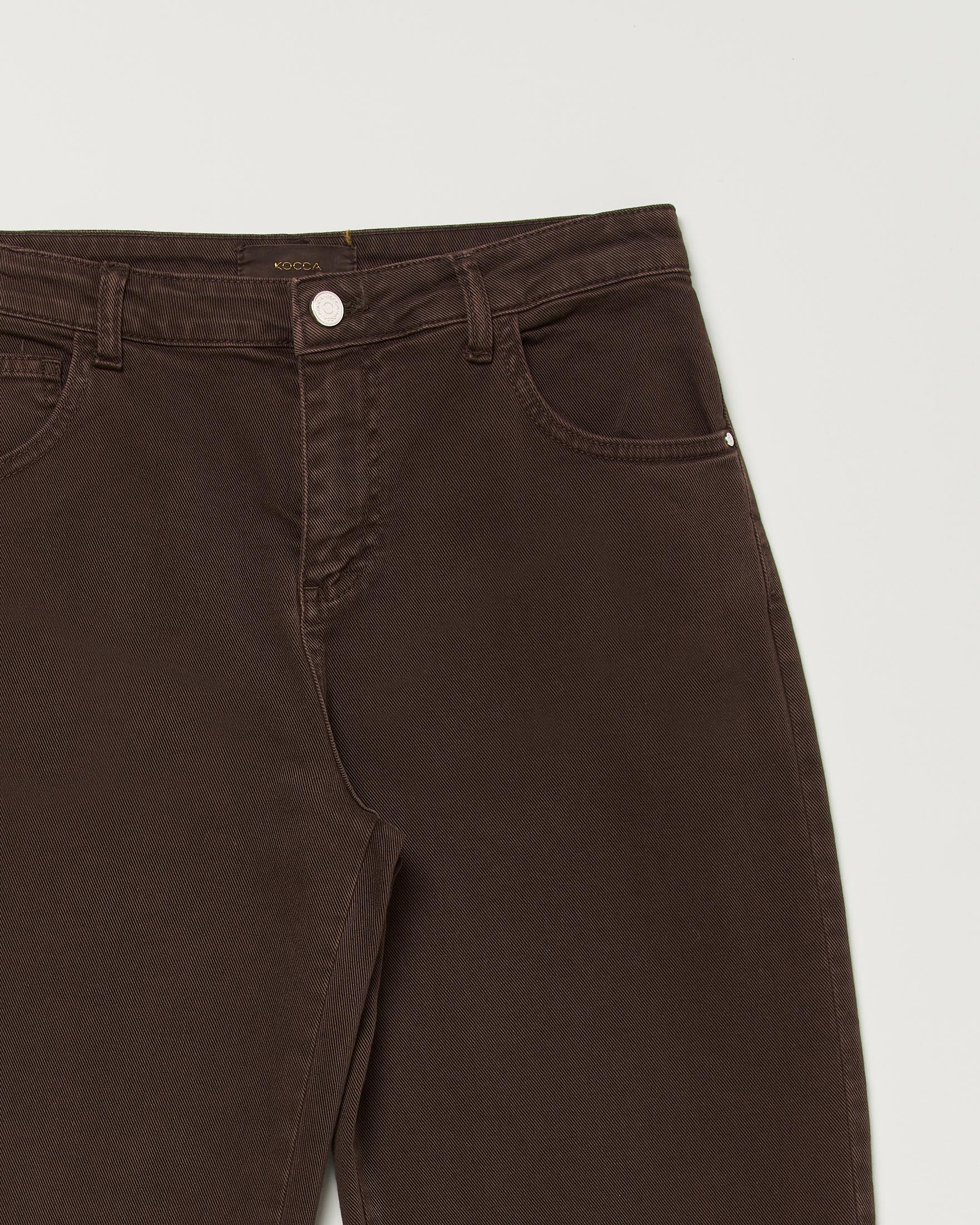 Jeans barrel Kocca color moro in misto cotone image