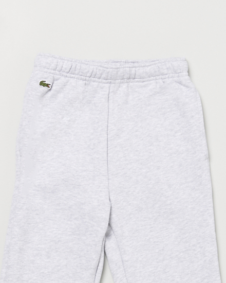Jogger Lacoste grigio in misto cotone felpato con elastico sui polsini image