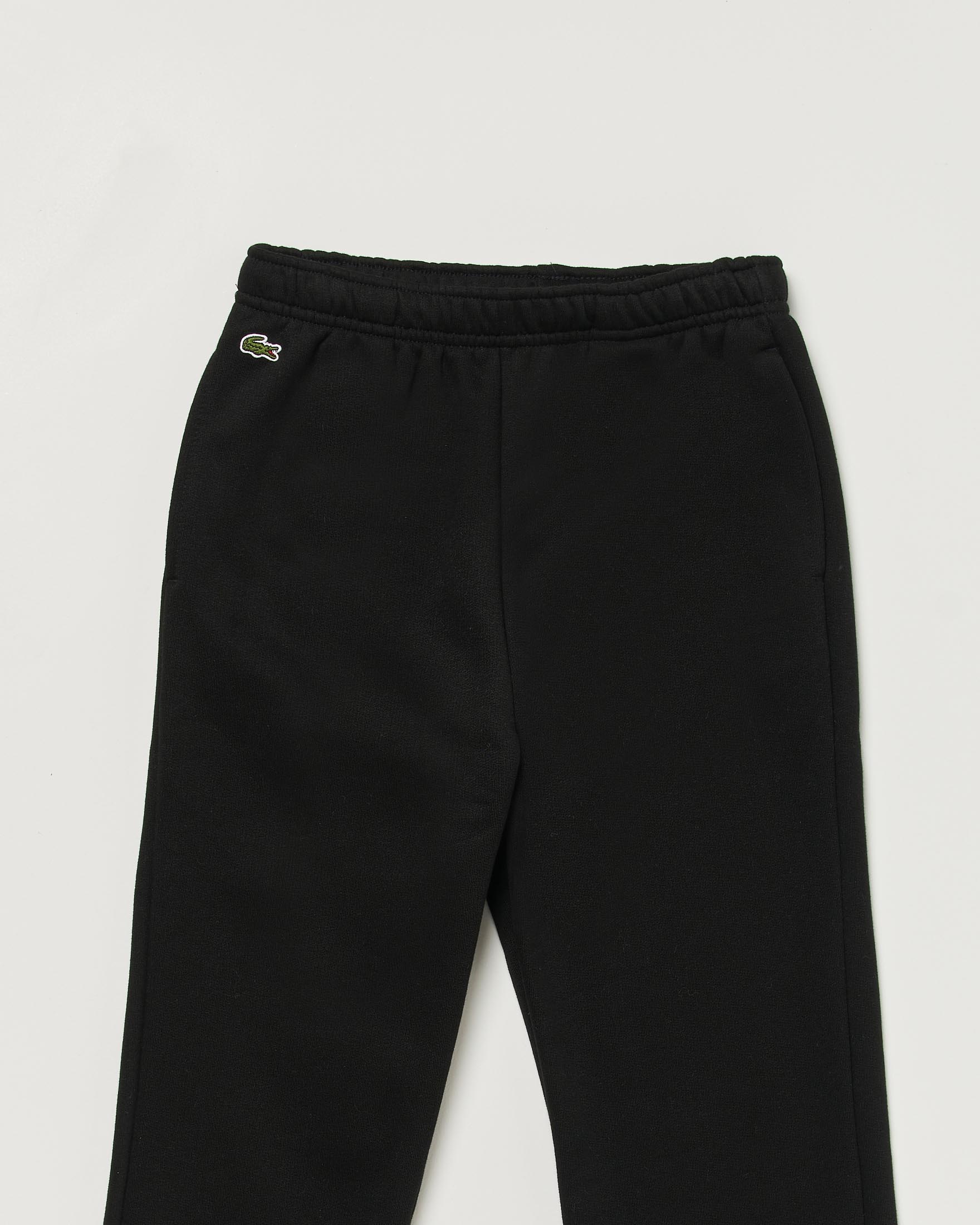Jogger Lacoste nero in misto cotone felpato con elastico sui polsini image