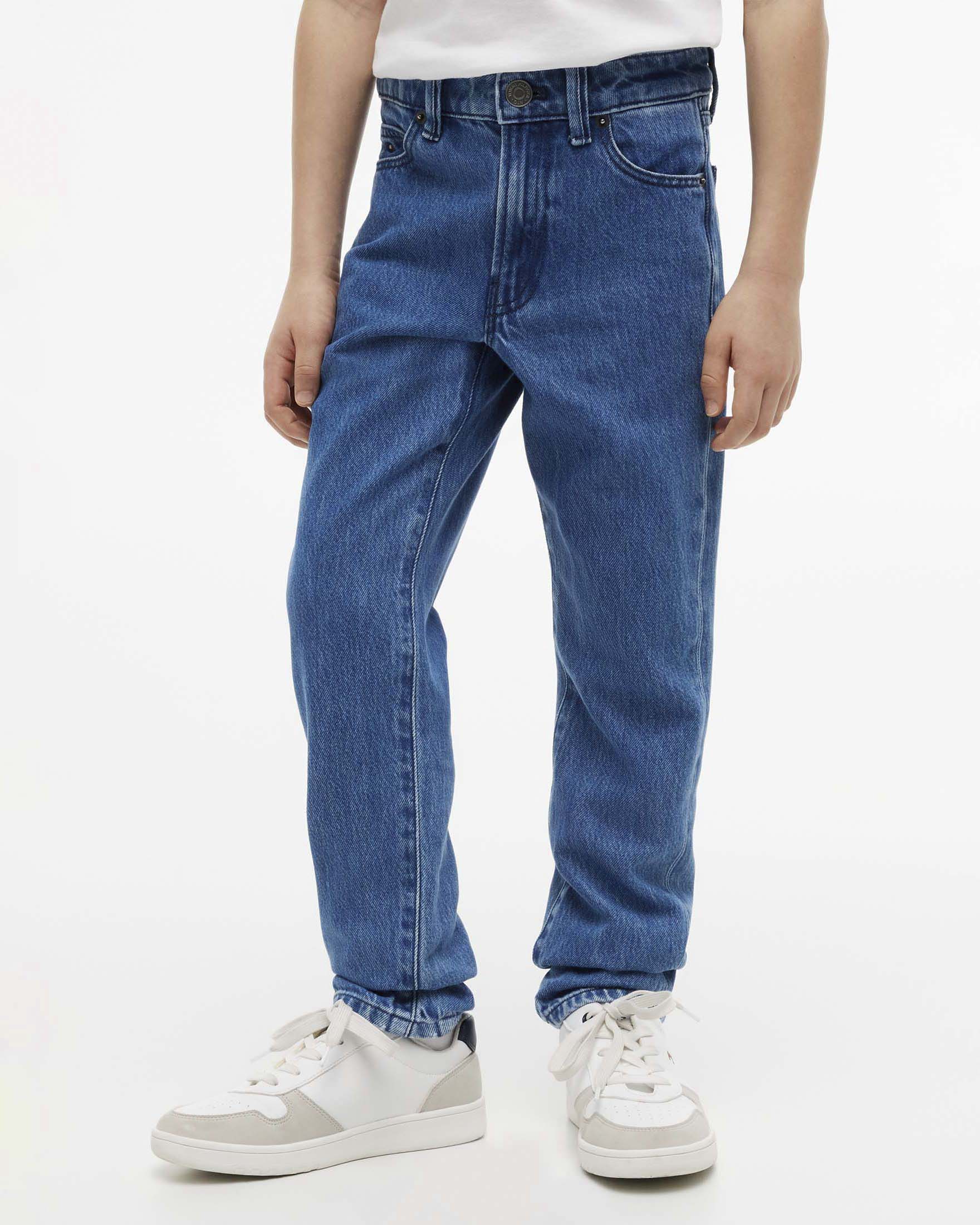 Jeans straight Tommy Hilfiger lavaggio scuro in misto cotone