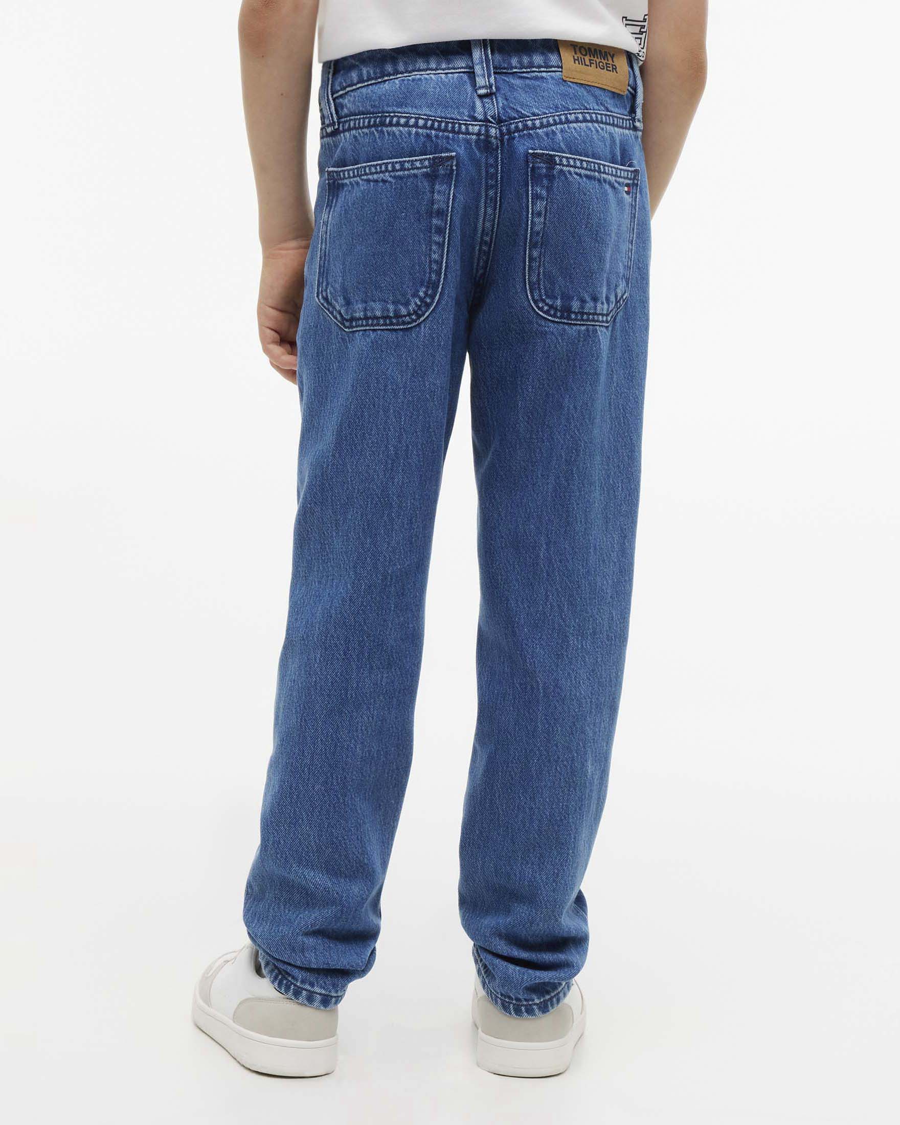Jeans straight Tommy Hilfiger  lavaggio scuro in misto cotone image
