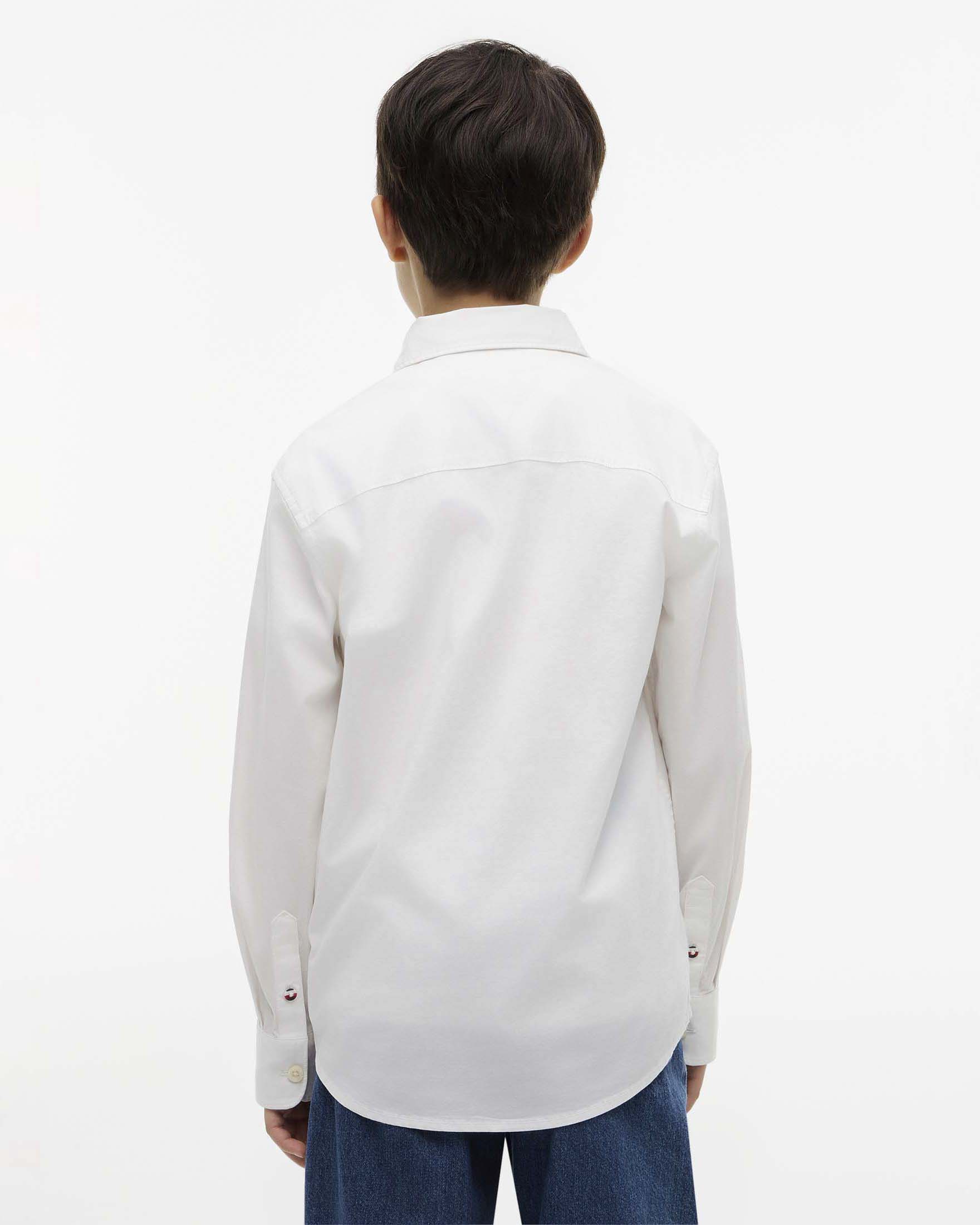 Camicia bianca Tommy Hilfiger in popeline di cotone stretch image