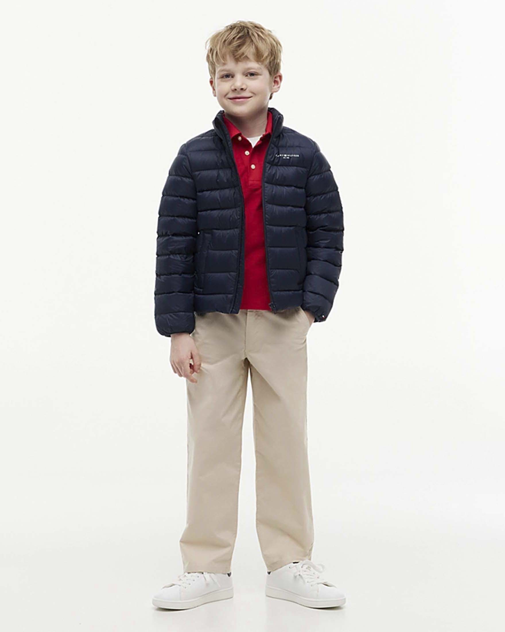 Piumino blu Tommy Hilfiger in nylon imbottito