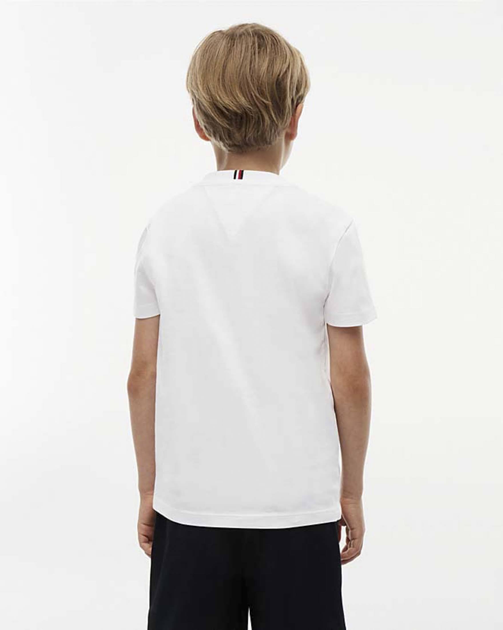 T-shirt bianca Tommy Hilfiger con stampa logo sul petto image