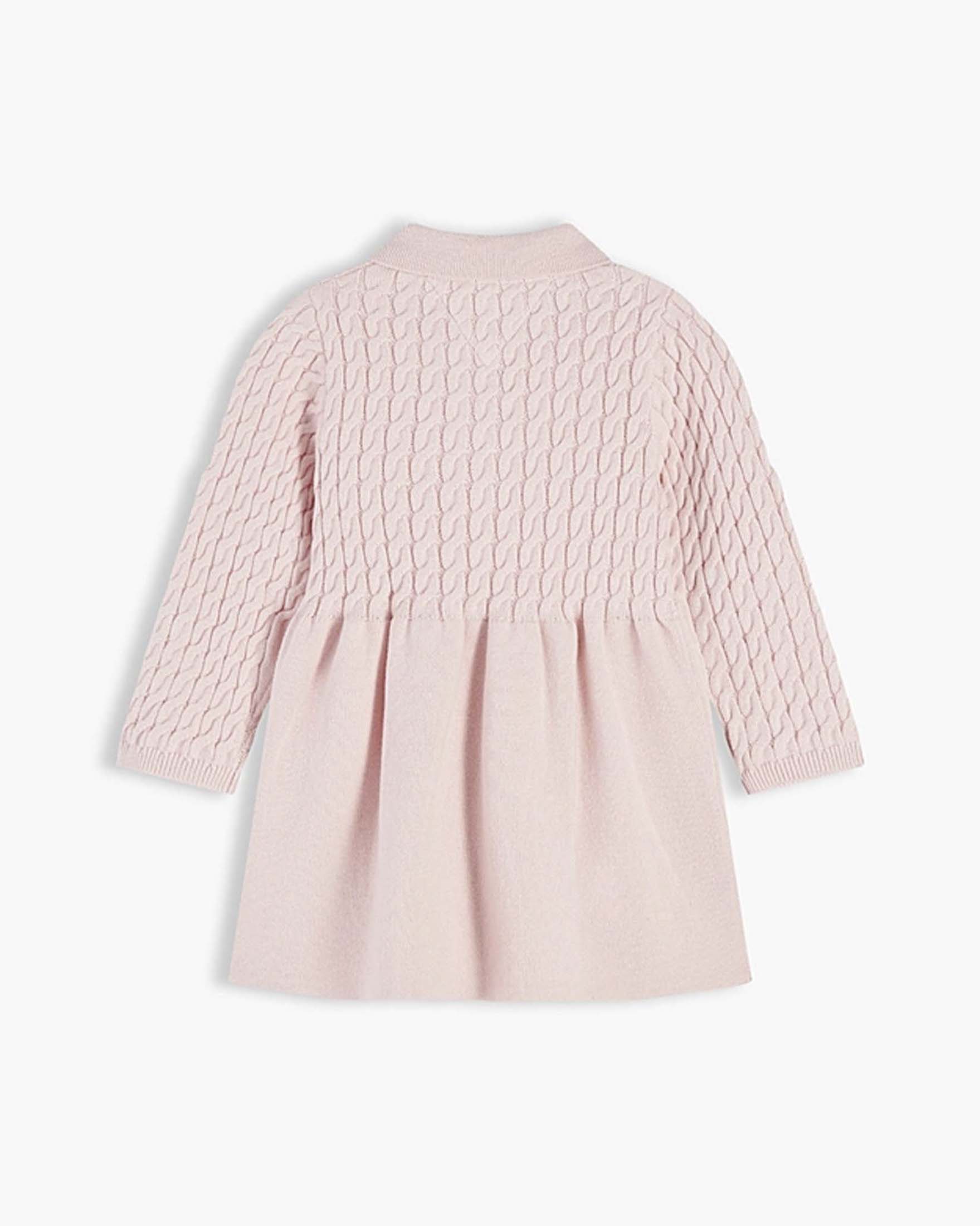 Abito rosa Tommy Hilfiger a trecce in puro cotone image