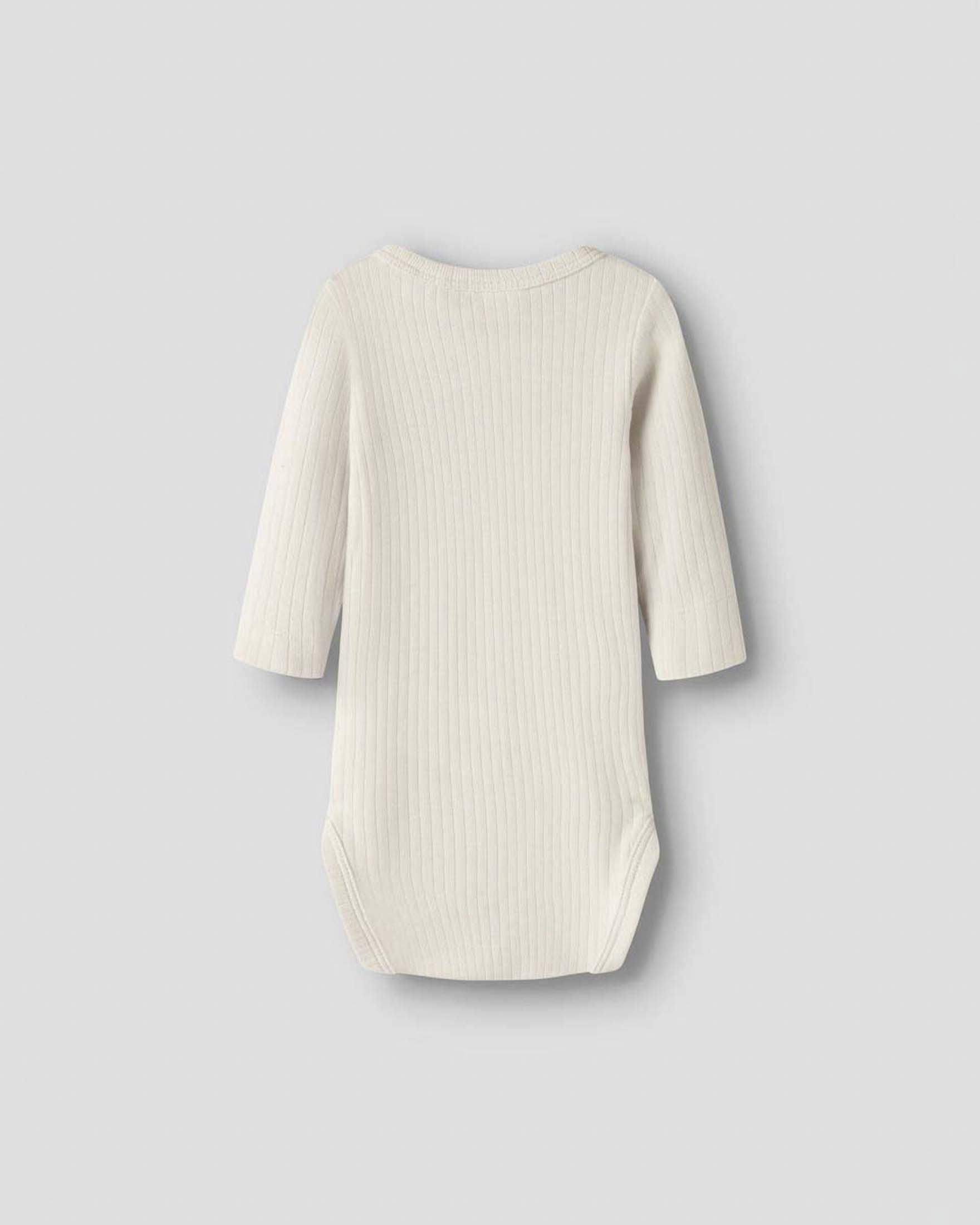 Body Lil'Atelier color avorio a maniche lunghe in misto cotone image