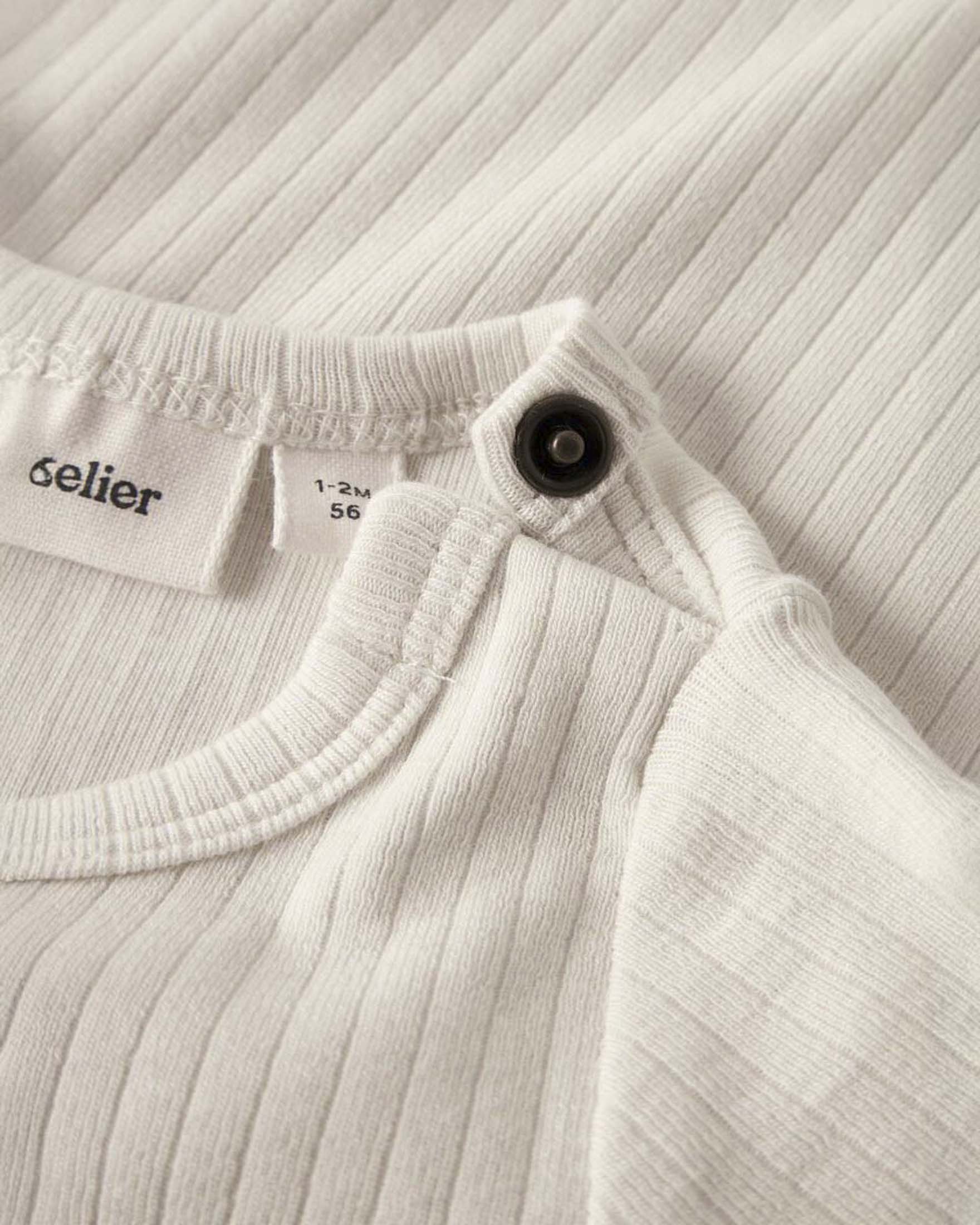 Body Lil'Atelier color avorio a maniche lunghe in misto cotone
