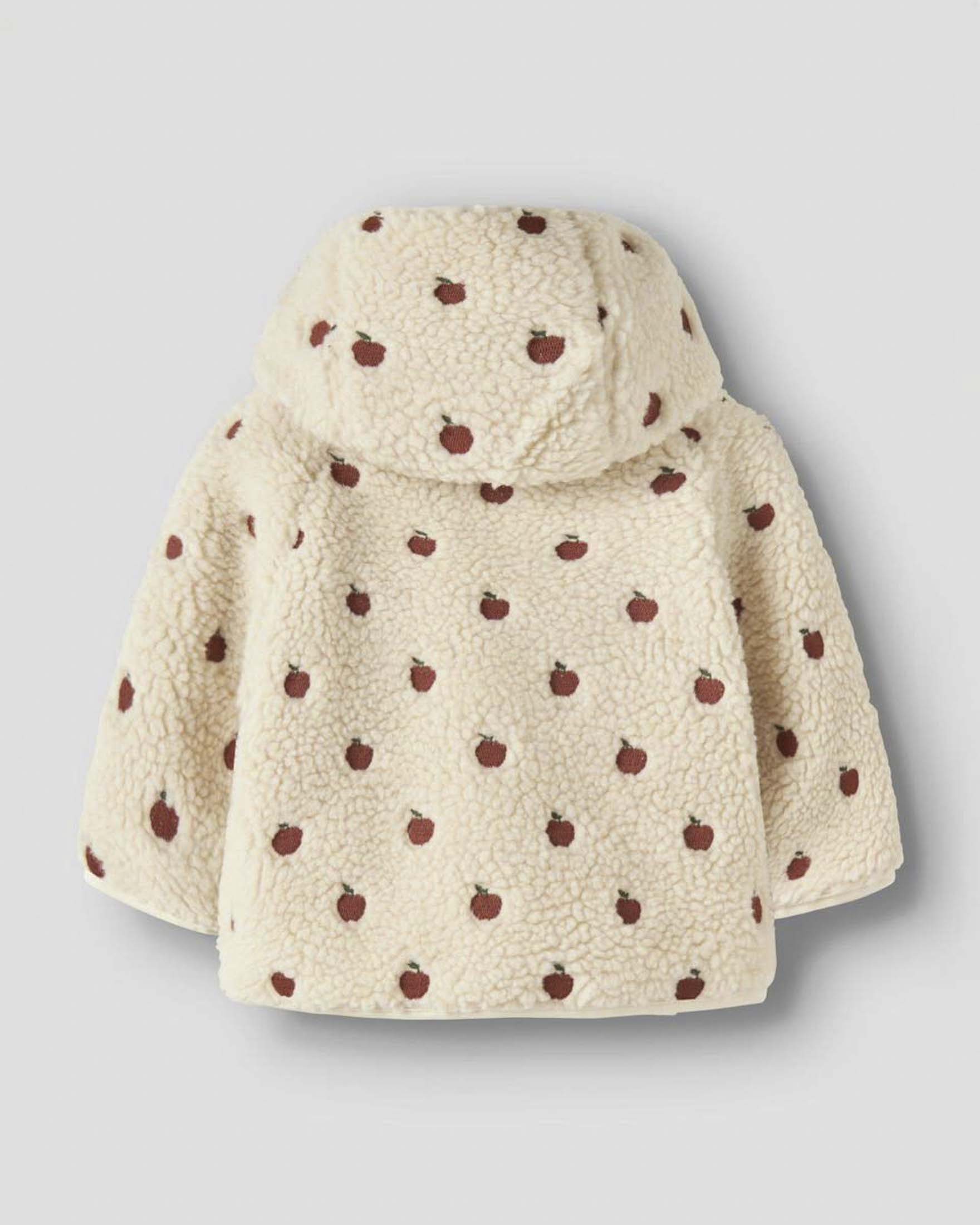 Giacca avorio Lil'Atelier teddy con fantasia mele image