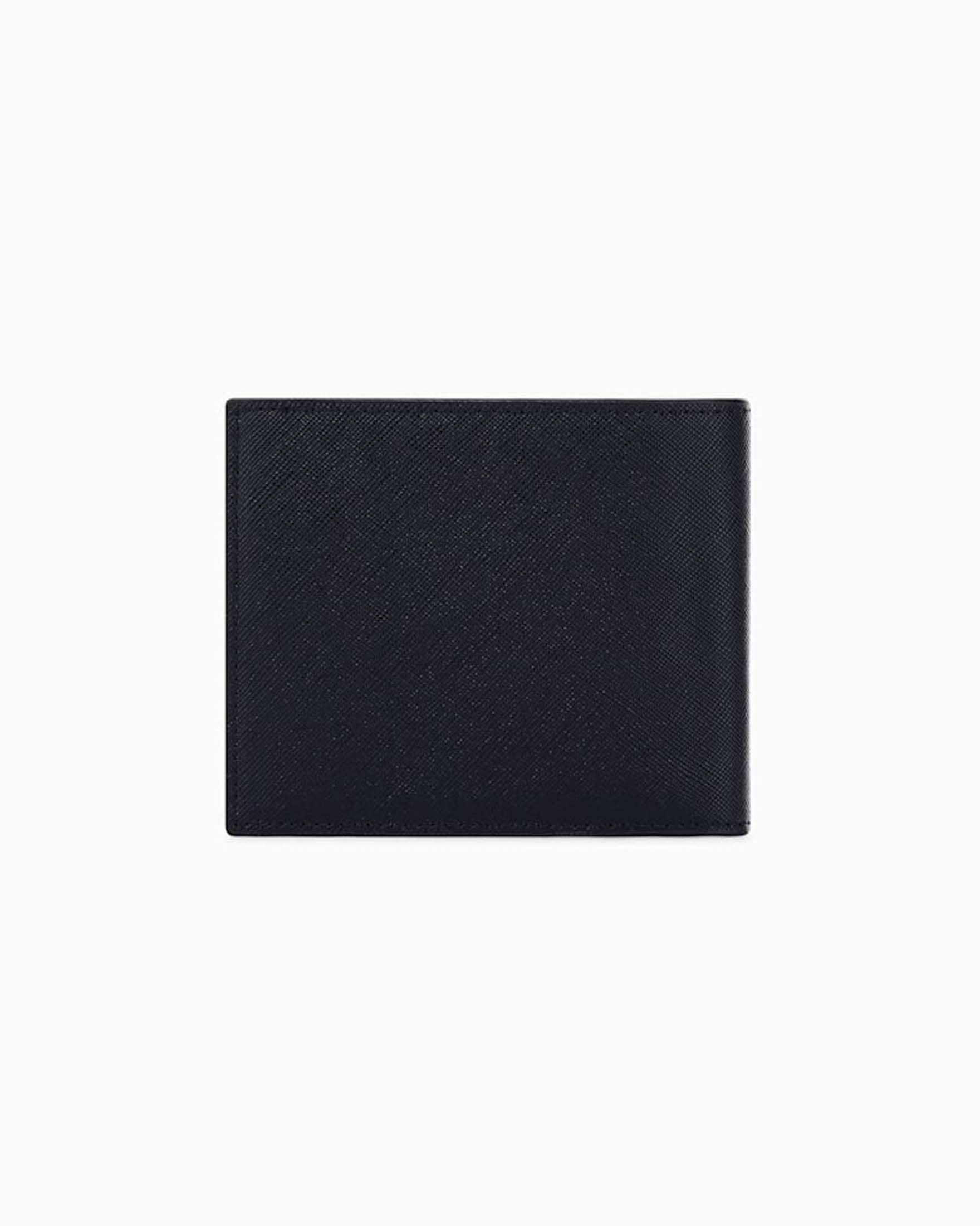 Portafoglio Armani Exchange nero in similpelle con logo image