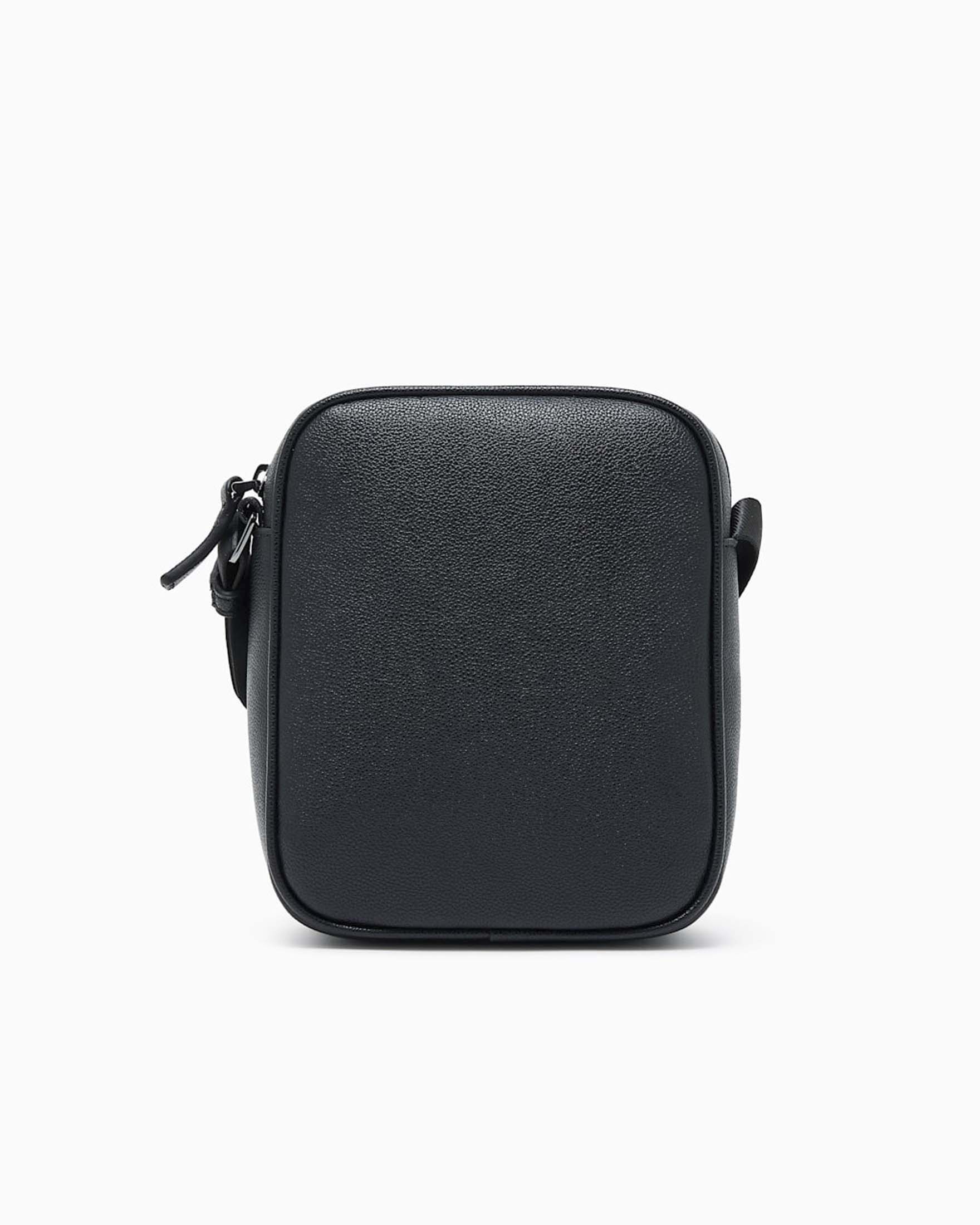 Borsa a tracolla Armani Exchange nera in similpelle con logo image