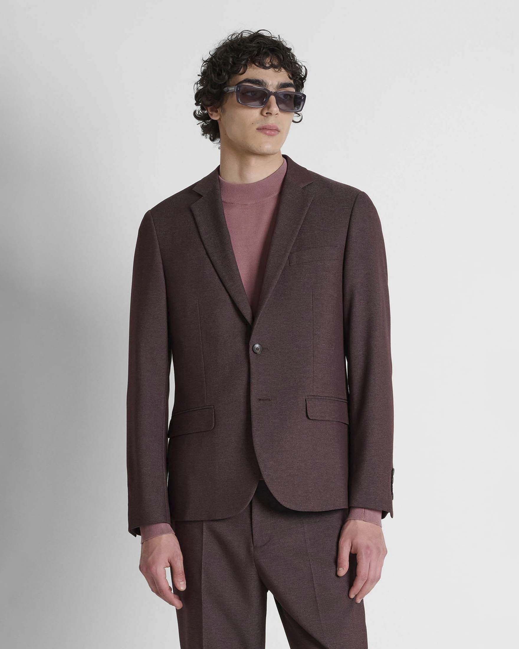 Blazer monopetto Antony Morato bordeaux in misto viscosa