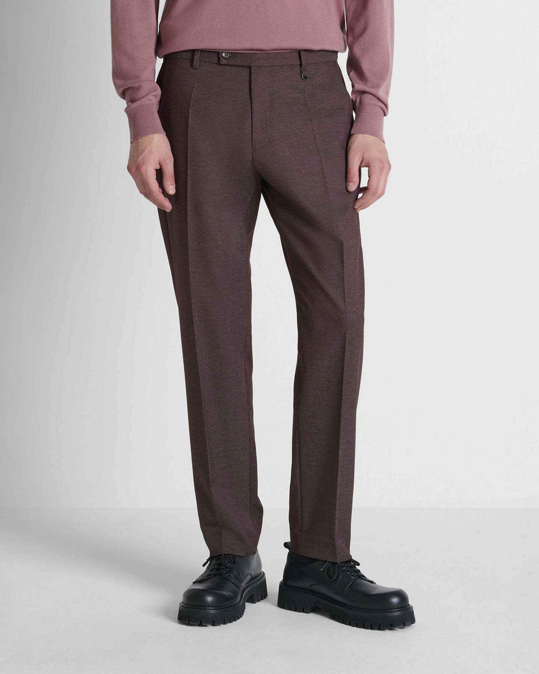 Pantaloni chinos Antony Morato bordeaux in misto viscosa