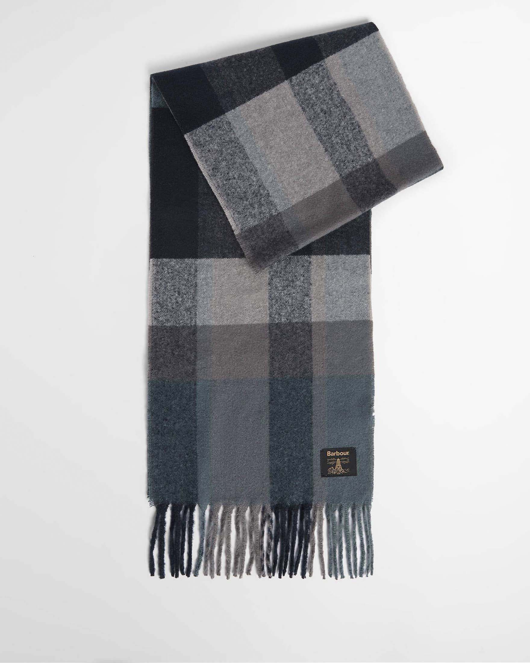 Sciarpa Barbour Westerdale a quadri oversize grigi e antracite