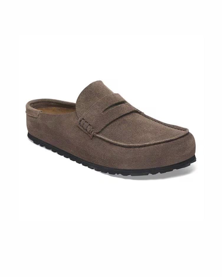 Mocassini Naples Wrapped Birkenstock taupe in pelle scamosciata