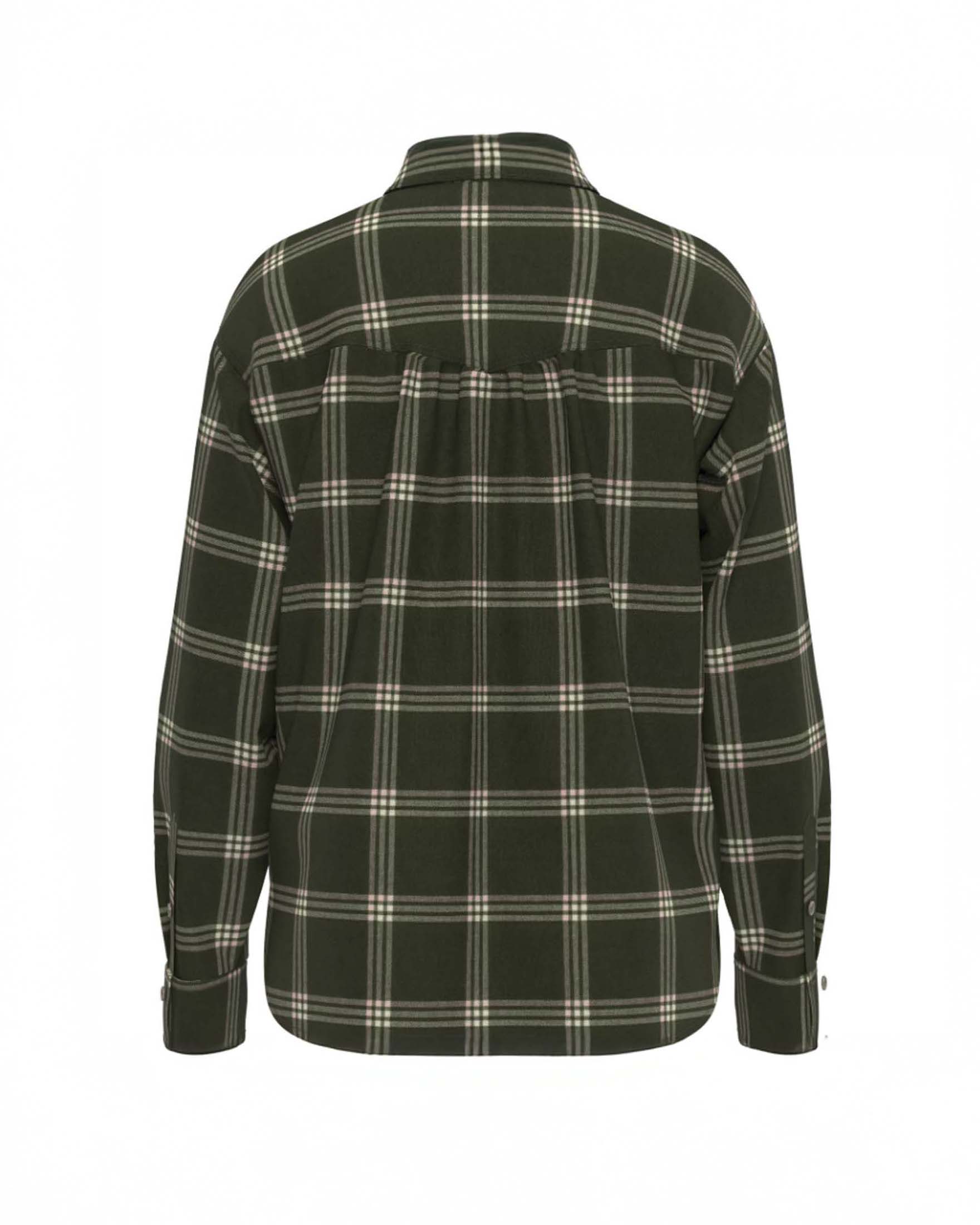 Camicia Nash Levi's verde in flanella di cotone con fantasia check a contrasto image