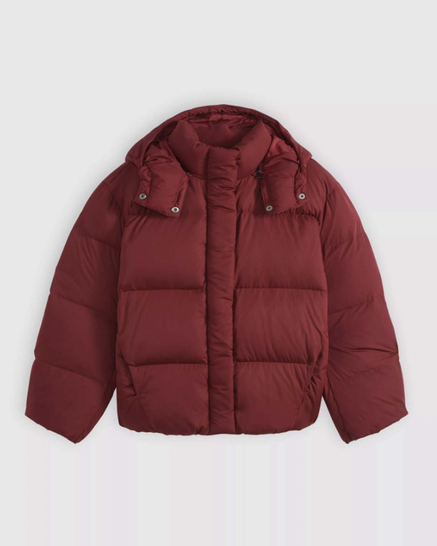 Piumino cropped Tate Bubble Levi's bordeaux con cappuccio