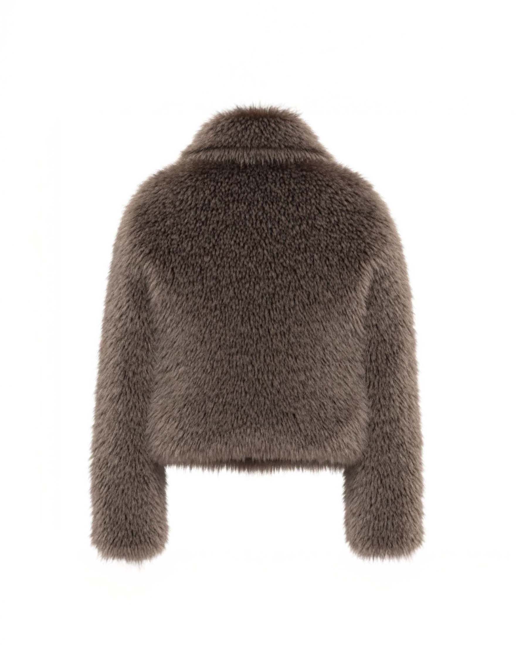 Giacca Laney Levi's marrone in ecopelliccia con chiusura zip frontale image