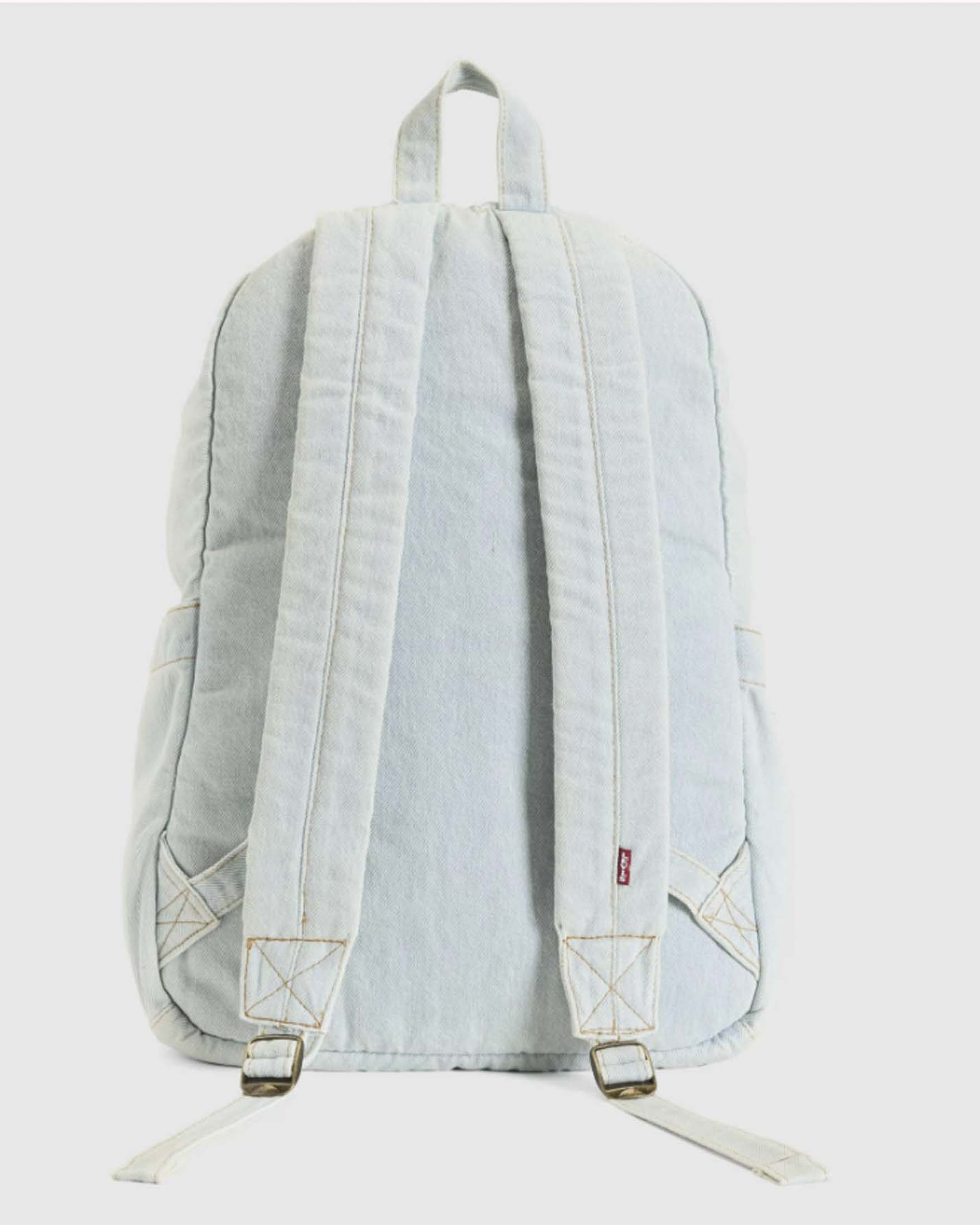 Zaino Remi Levi's in cotone lavaggio bleach con tasca frontale e patch logo bianco image