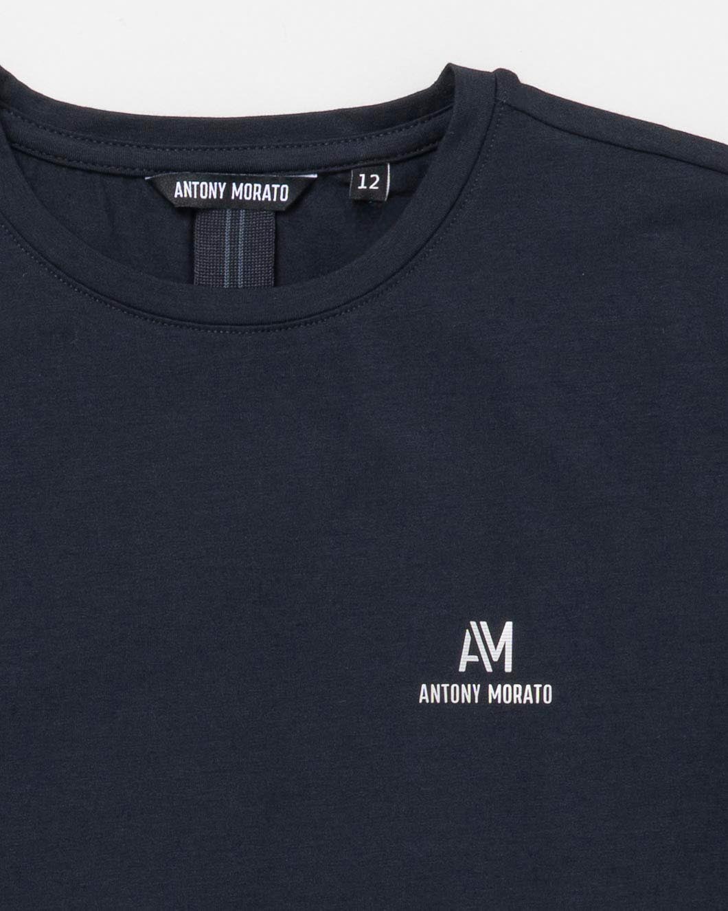 T-shirt Antony Morato blu in puro cotone a maniche corte con mini logo image