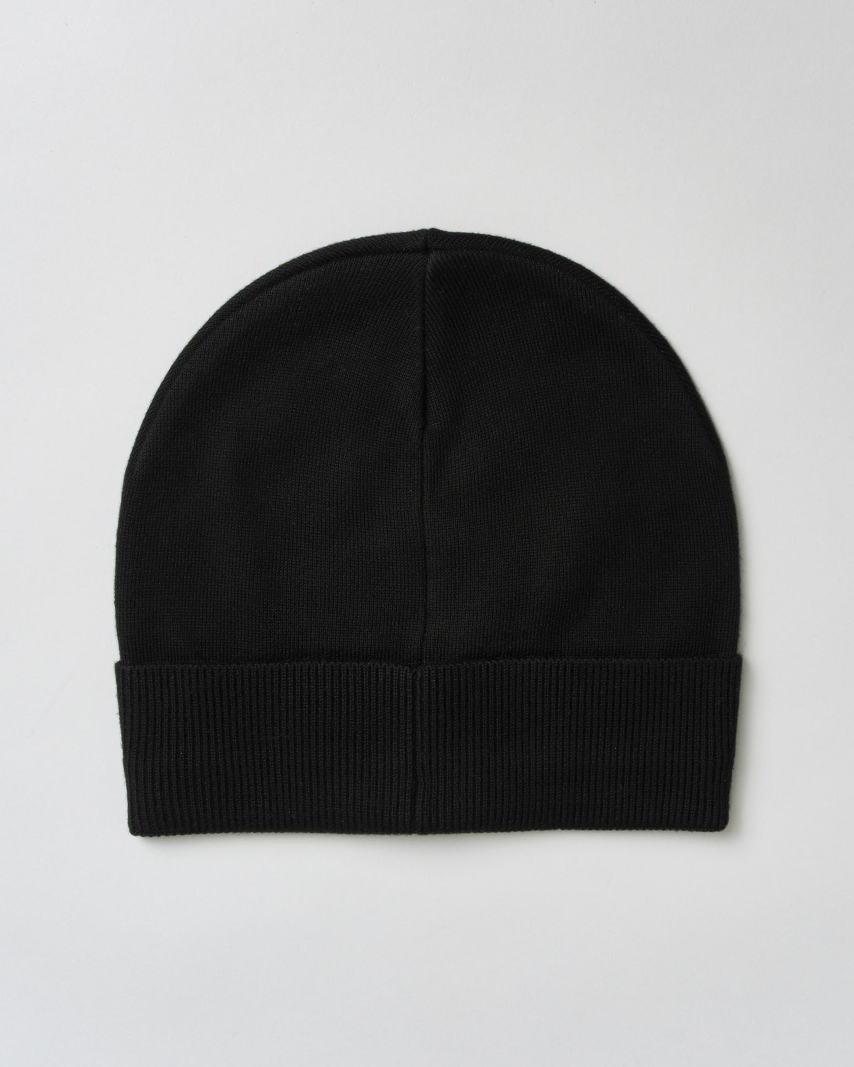 Cuffia nera EA7 con maxi logo grigio image
