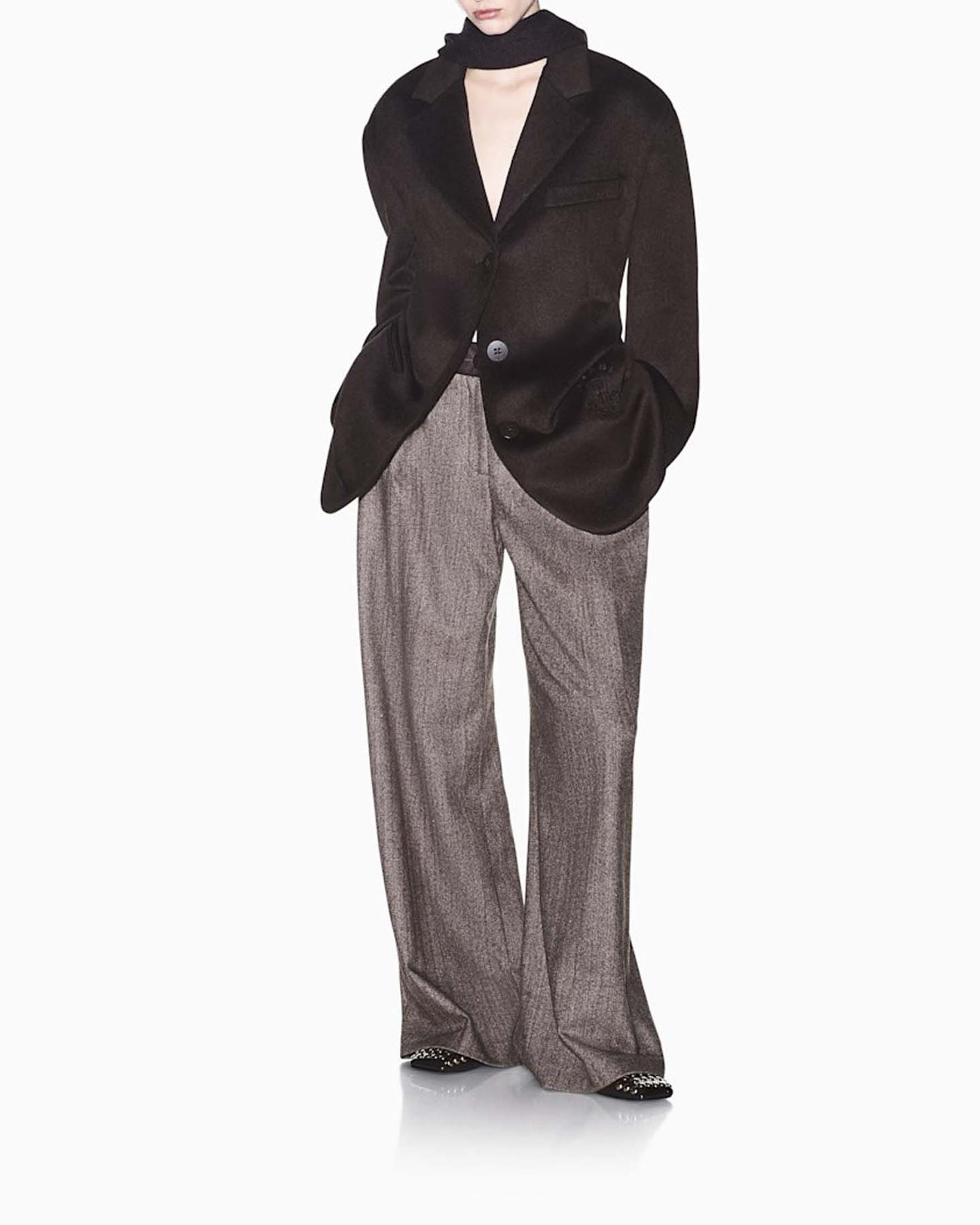 Caban coat monopetto Armani Exchange marrone in misto lana imbottito image