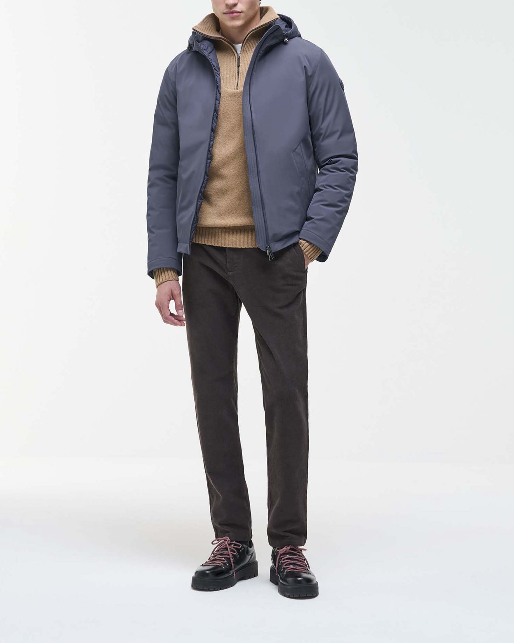 Giubbino blu Colmar Originals in tessuto stretch con cappuccio