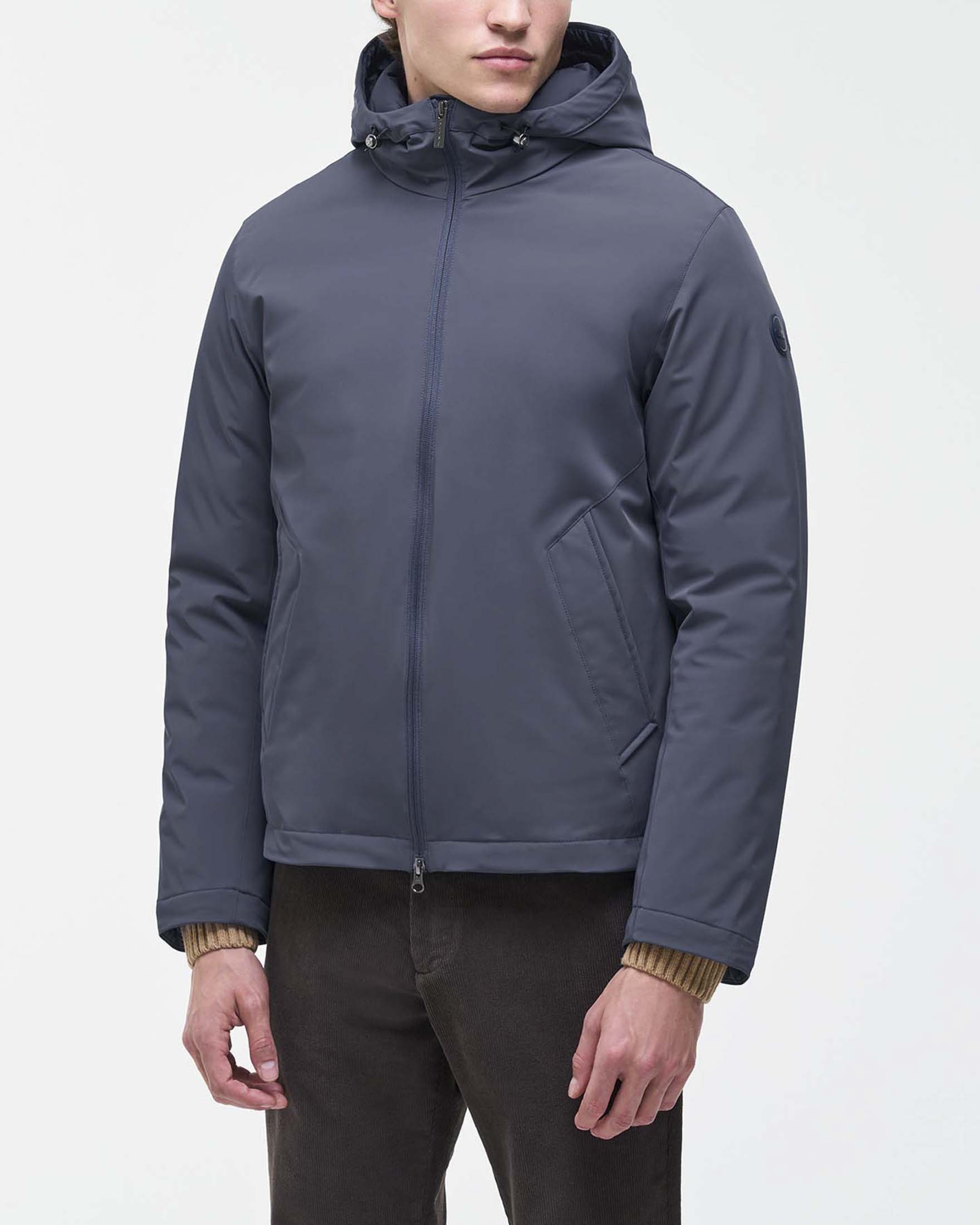 Giubbino blu Colmar Originals in tessuto stretch con cappuccio image
