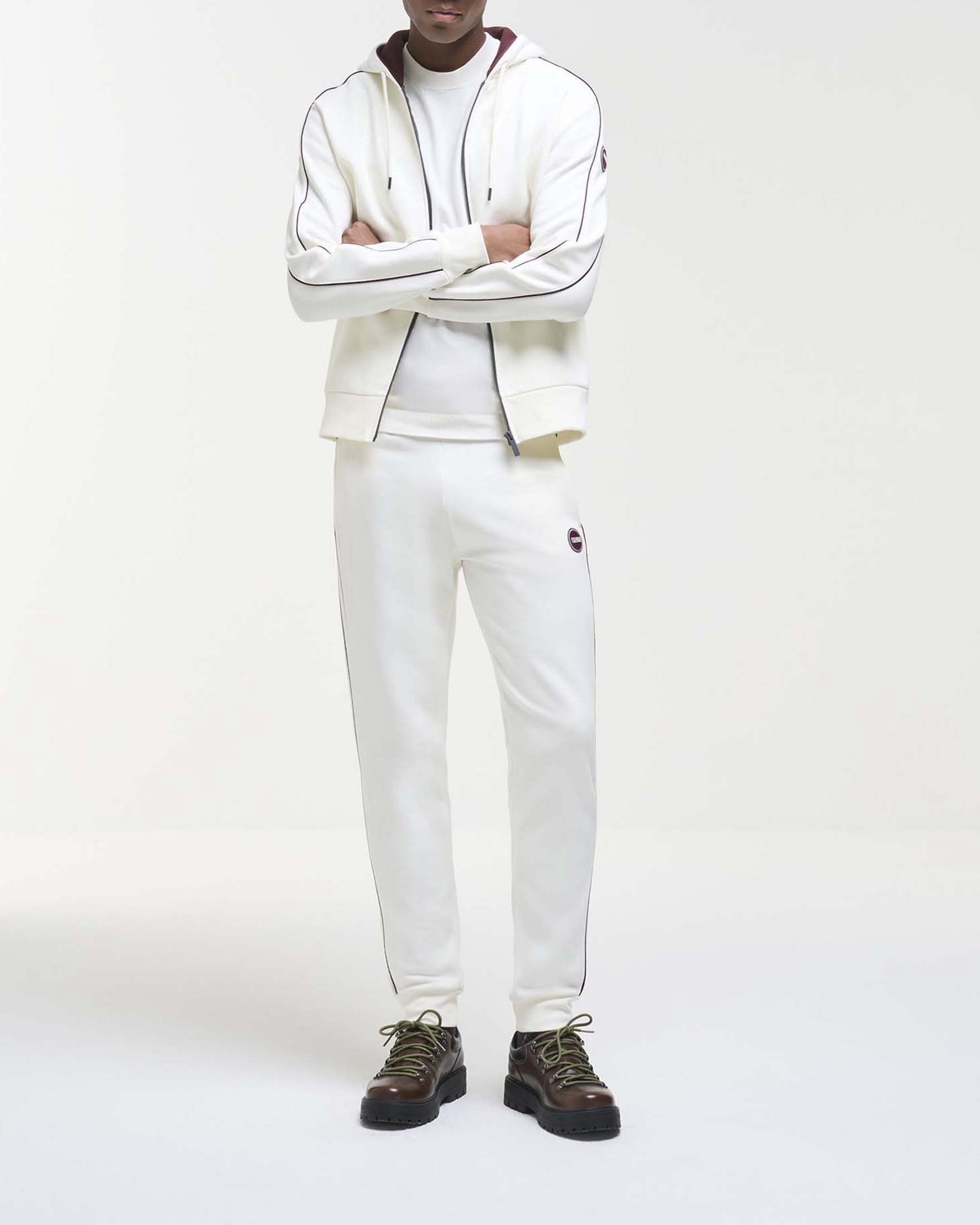 Pantalone in felpa color panna Colmar Originals con piping in contrasto image