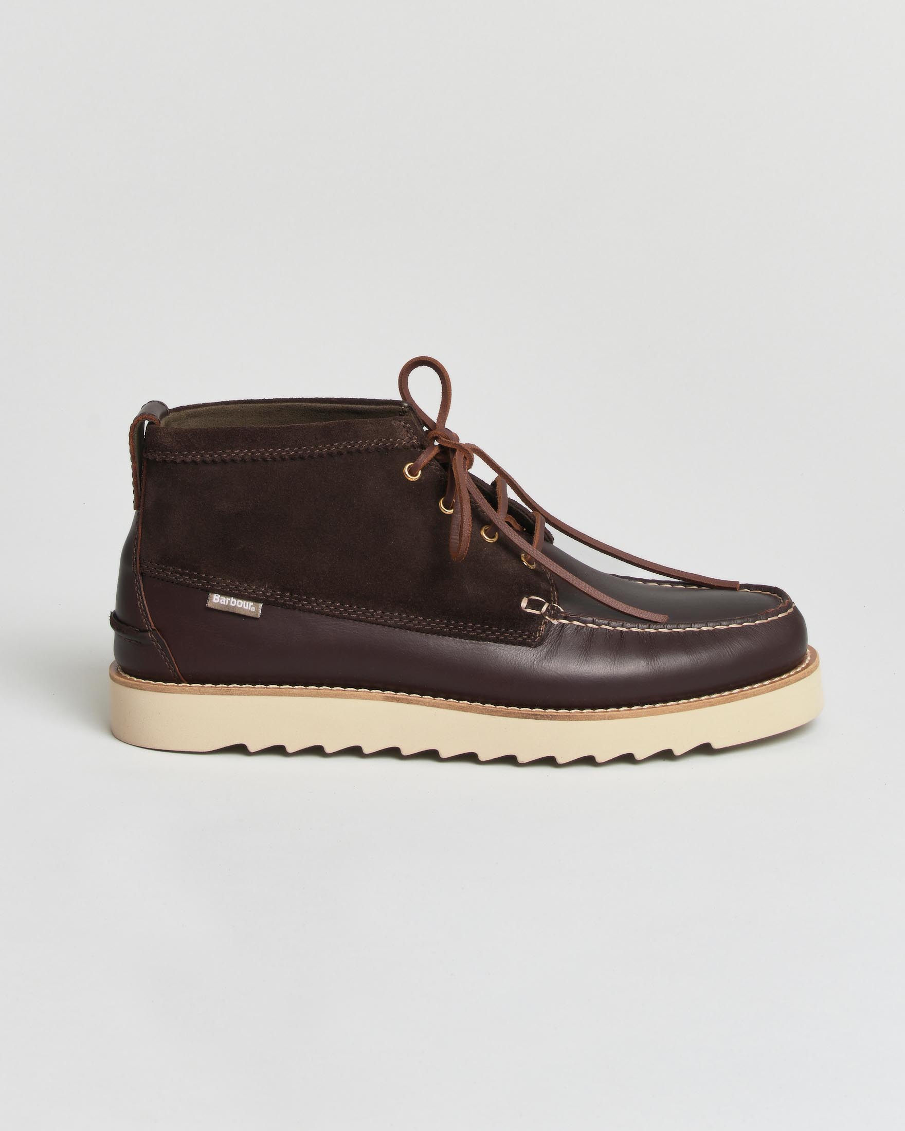 Stivaletti chukka Hadston Barbour marroni in pelle e suede