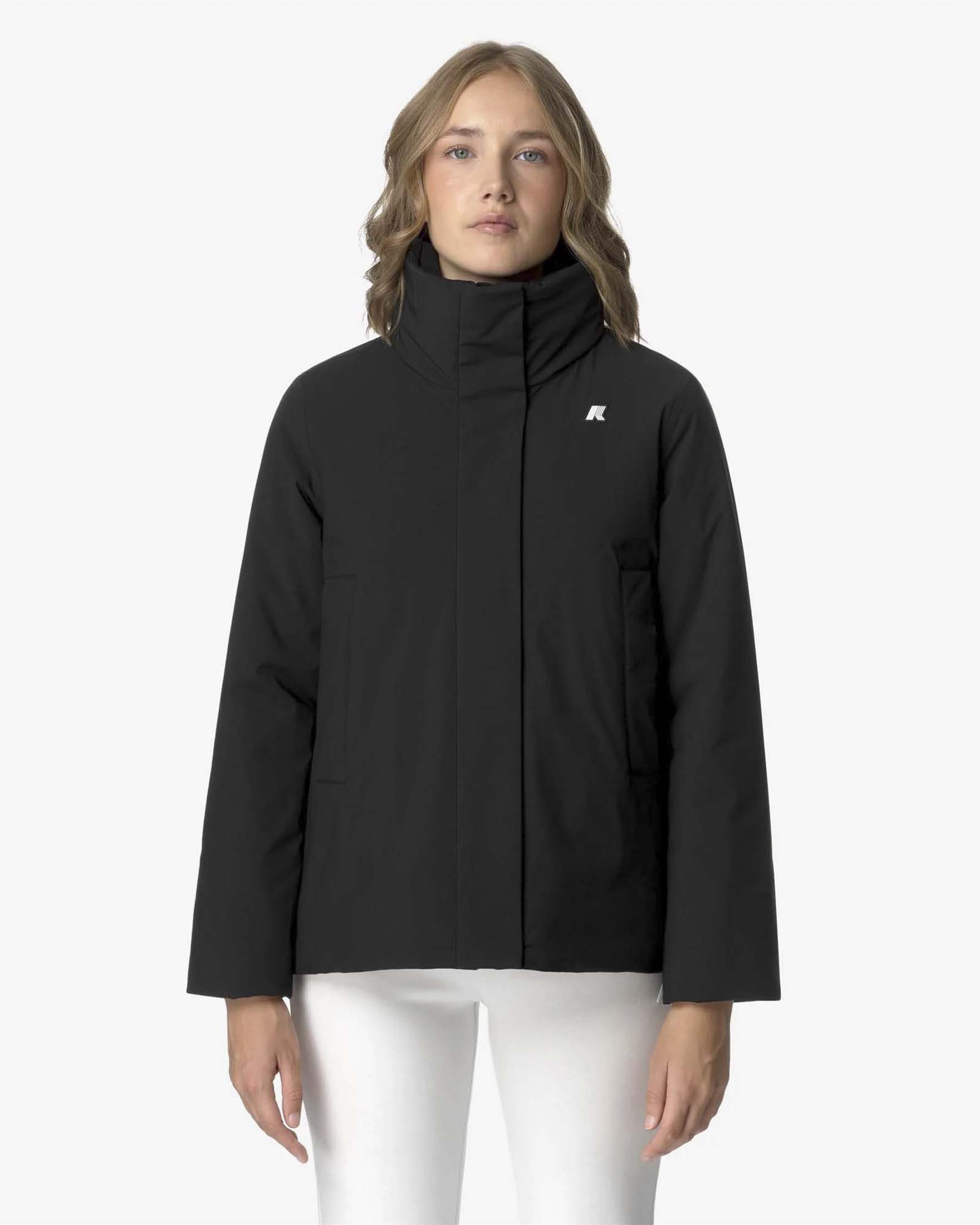 Giacca corta Marlette St Warm K-Way nera impermeabile e antivento con cappuccio