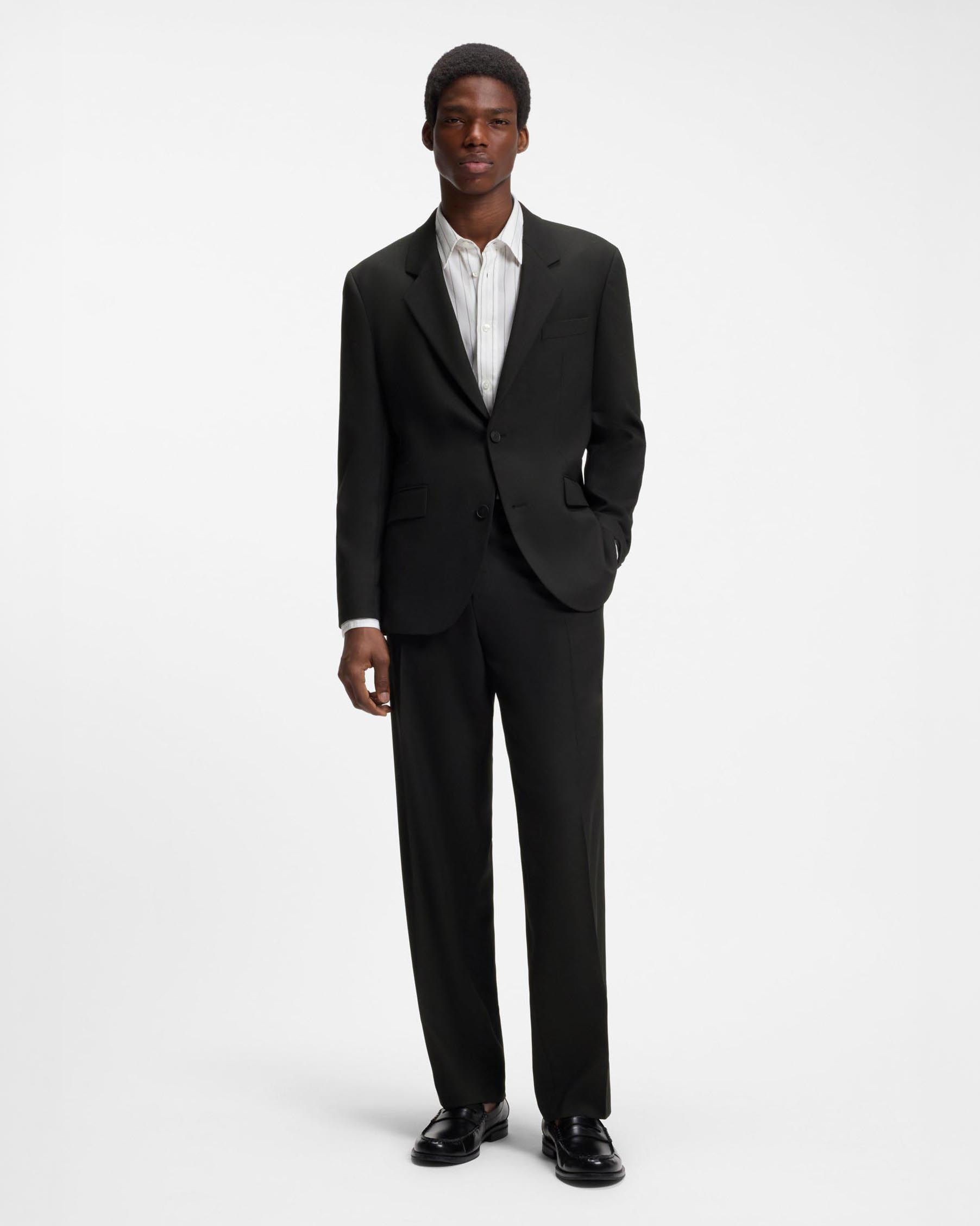 Abito Hugo in twill elasticizzato nero