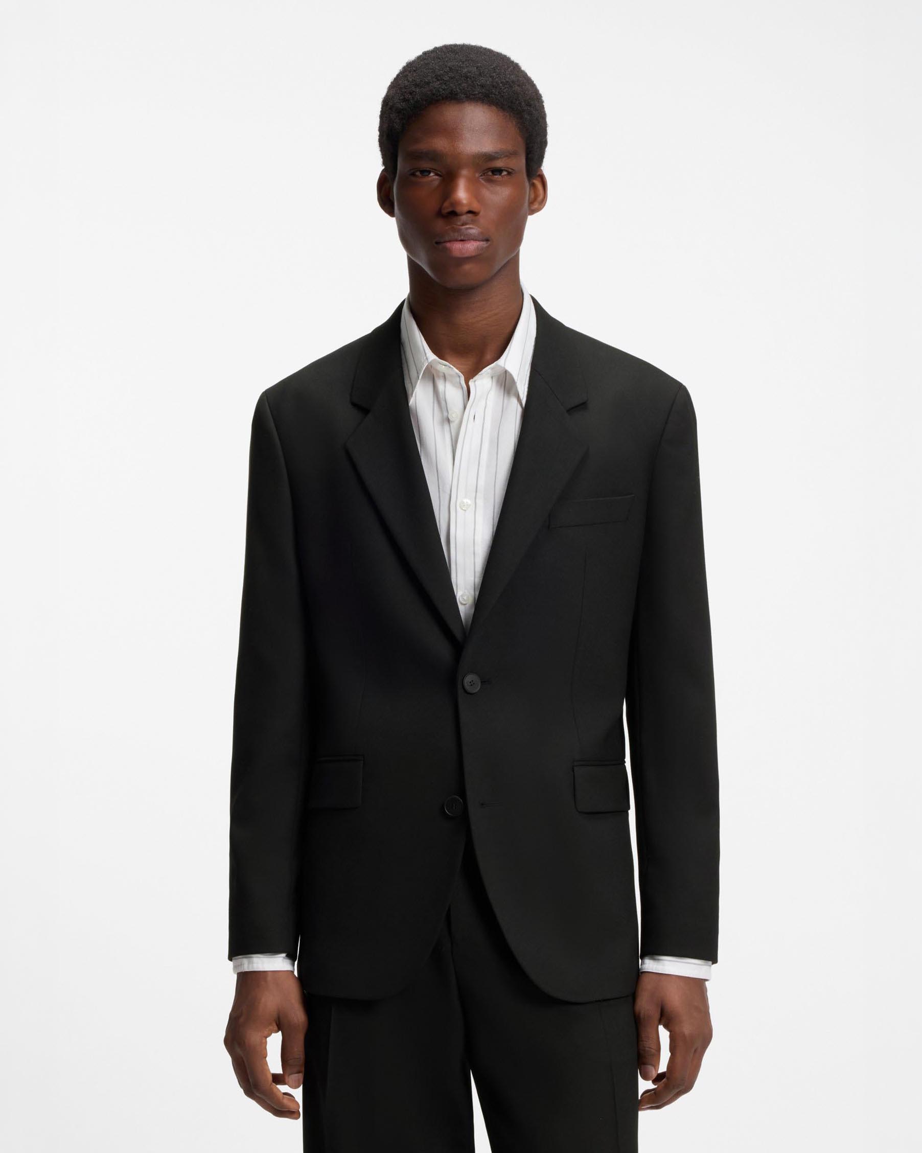 Abito Hugo in twill elasticizzato nero image