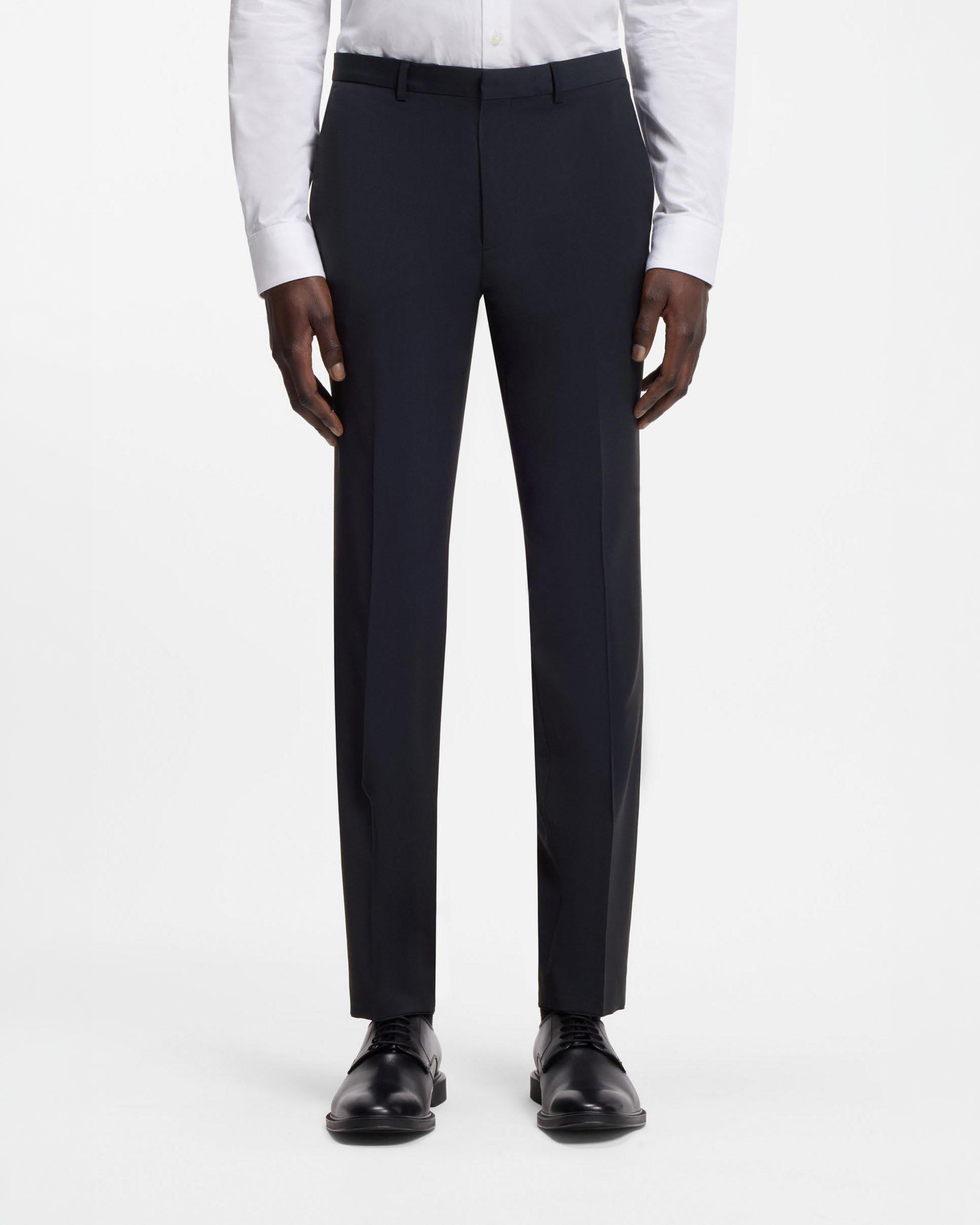 Pantalone Hugo blu extra slim fit in misto lana stretch