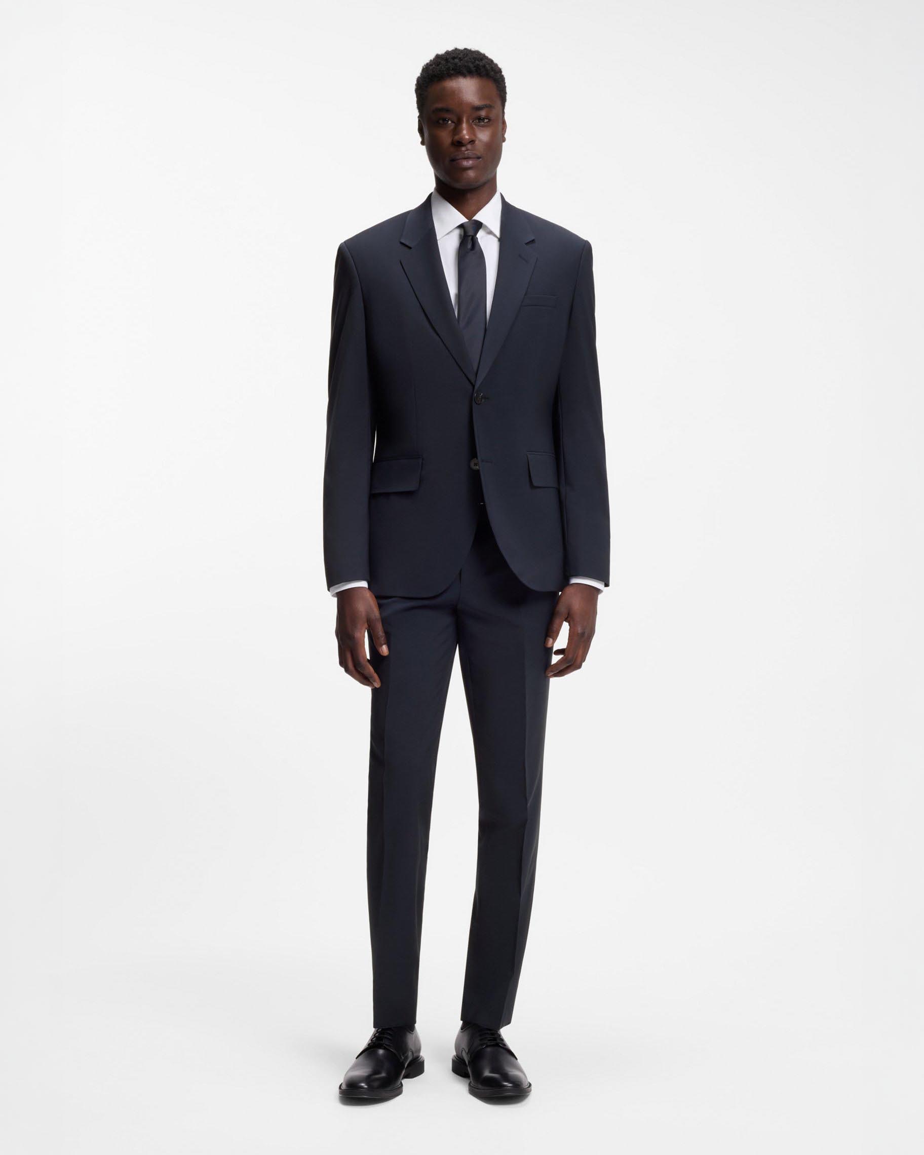 Pantalone Hugo blu extra slim fit in misto lana stretch image