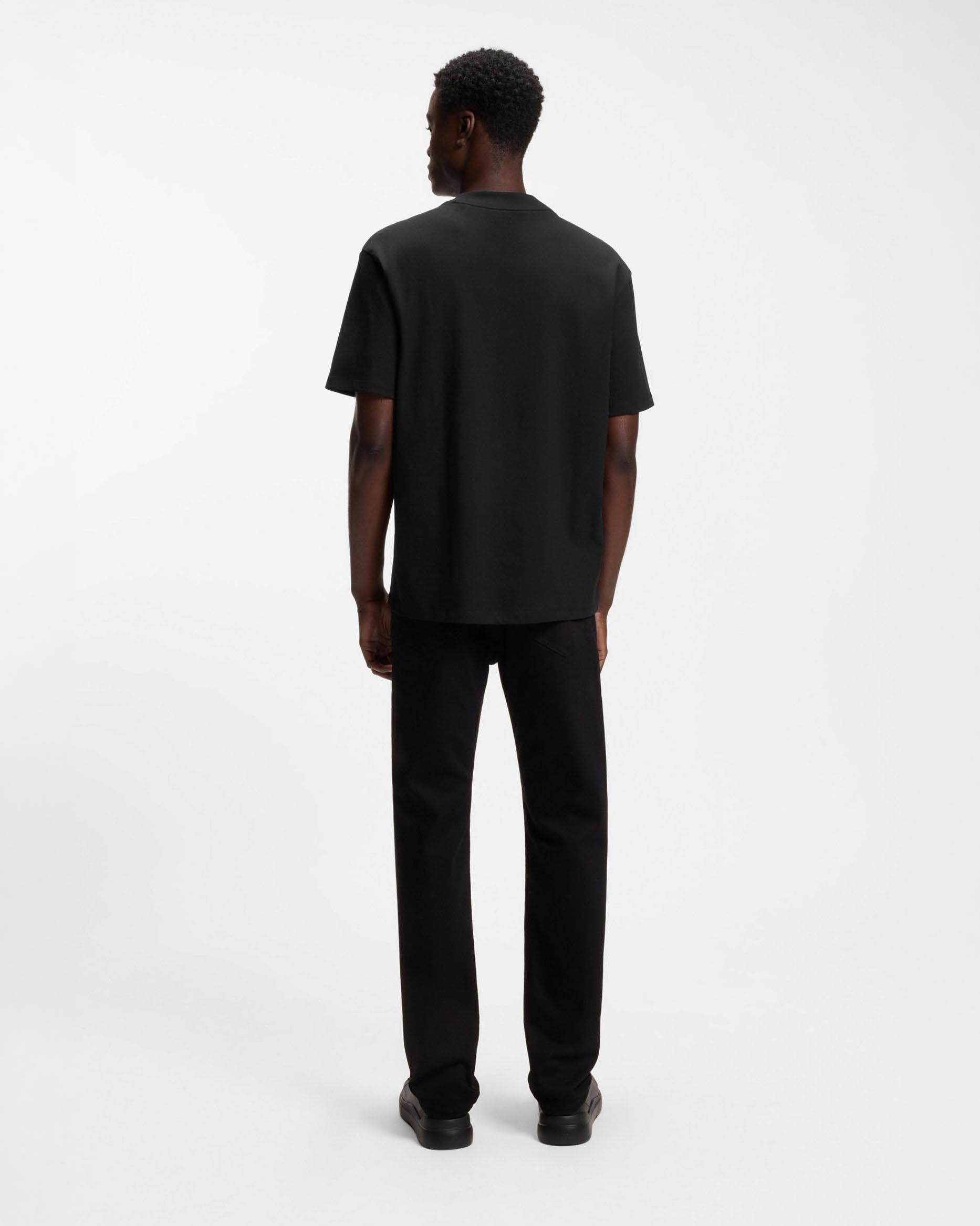 T-shirt Hugo nera relaxed fit in cotone image
