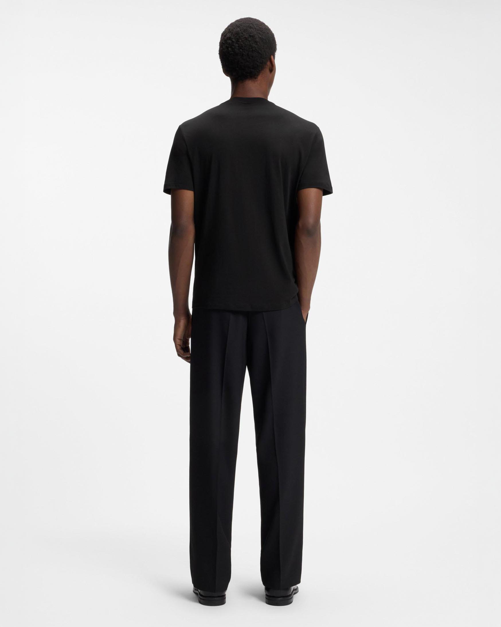 T-shirt Hugo nera regular fit in cotone con logo image