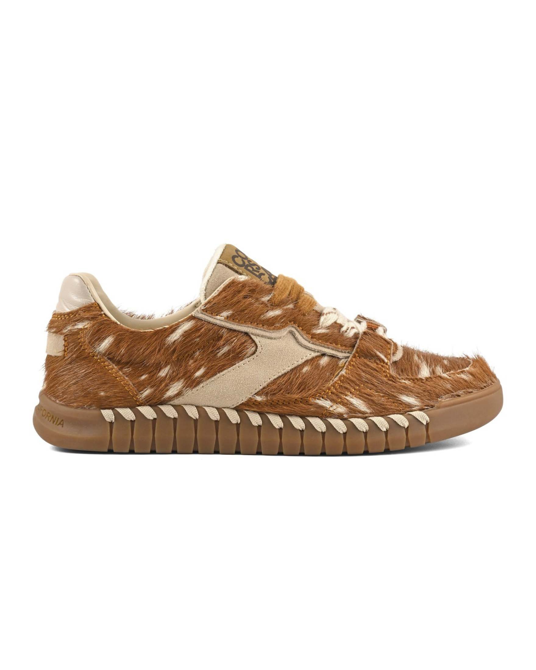 Sneakers Colors of California in cavallino con stampa bambi e inserti a contrasto