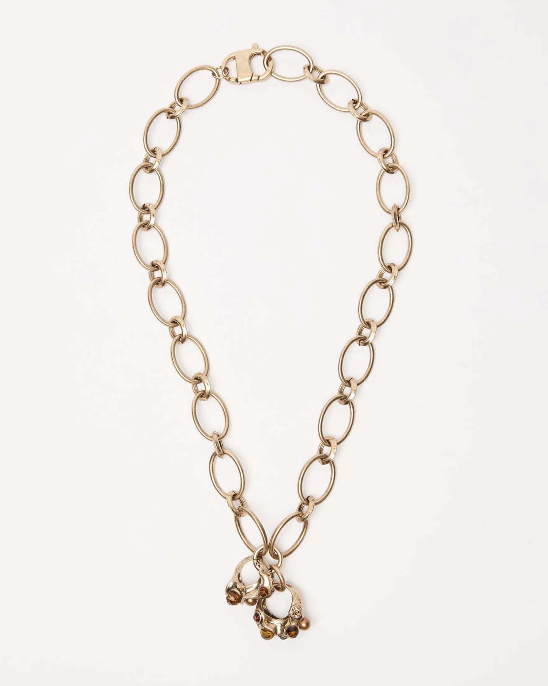 Collana lunga a catena Weekend Max Mara con anelli e strass