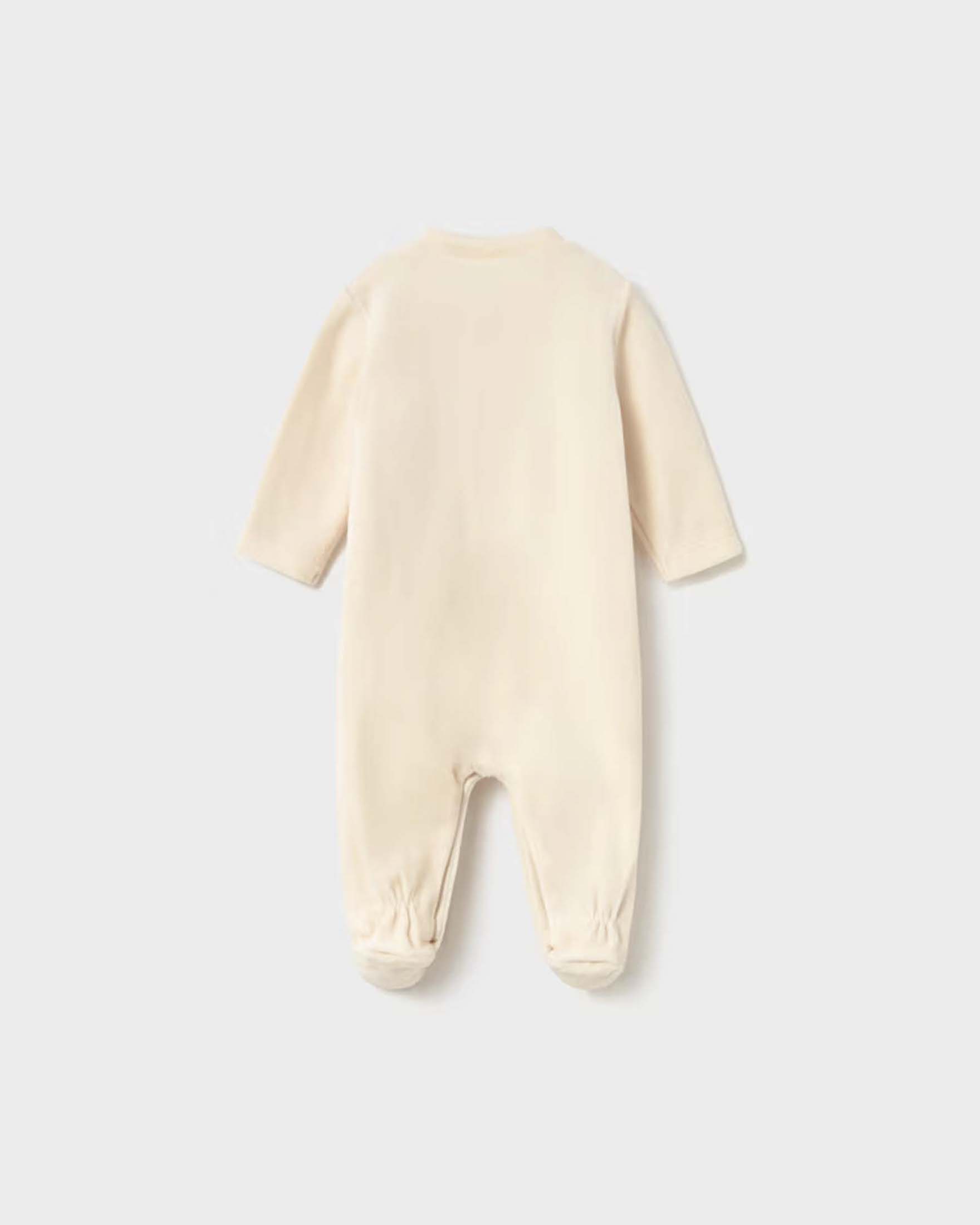 Tutina Mayoral beige in misto cotone con ricami di piccoli animali image