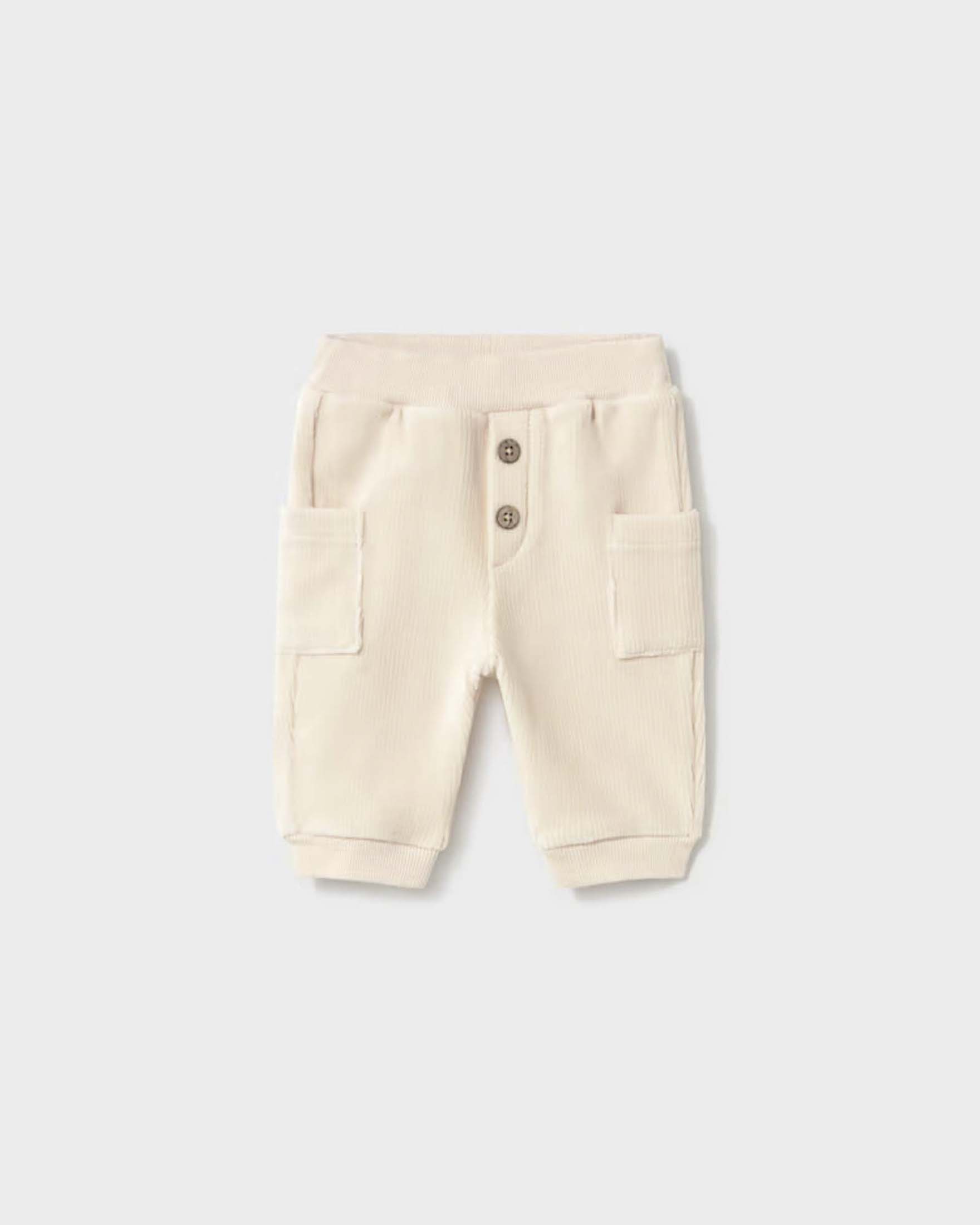 Pantaloni cargo Mayoral beige in velluto a coste di misto cotone