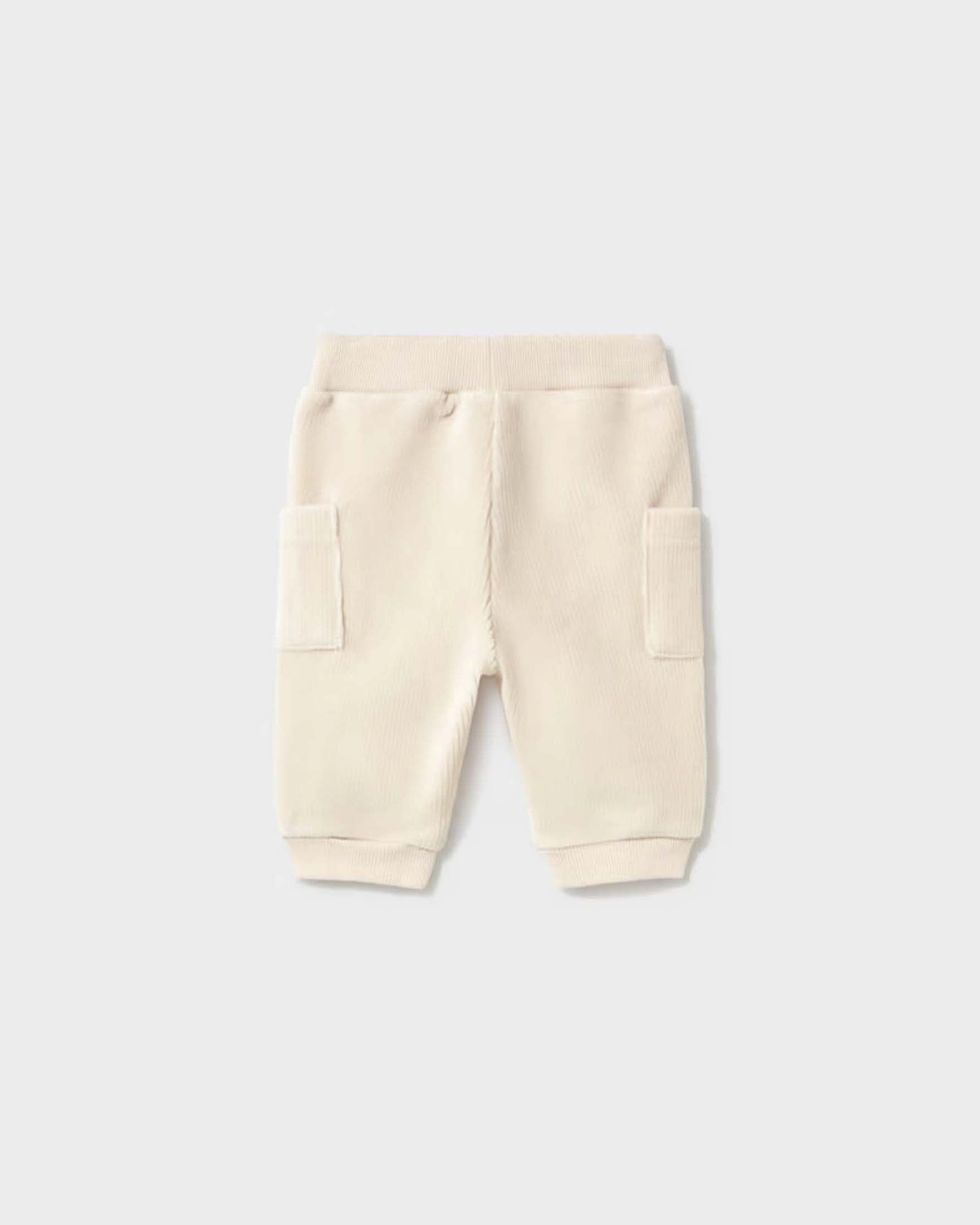 Pantaloni cargo Mayoral beige in velluto a coste di misto cotone image