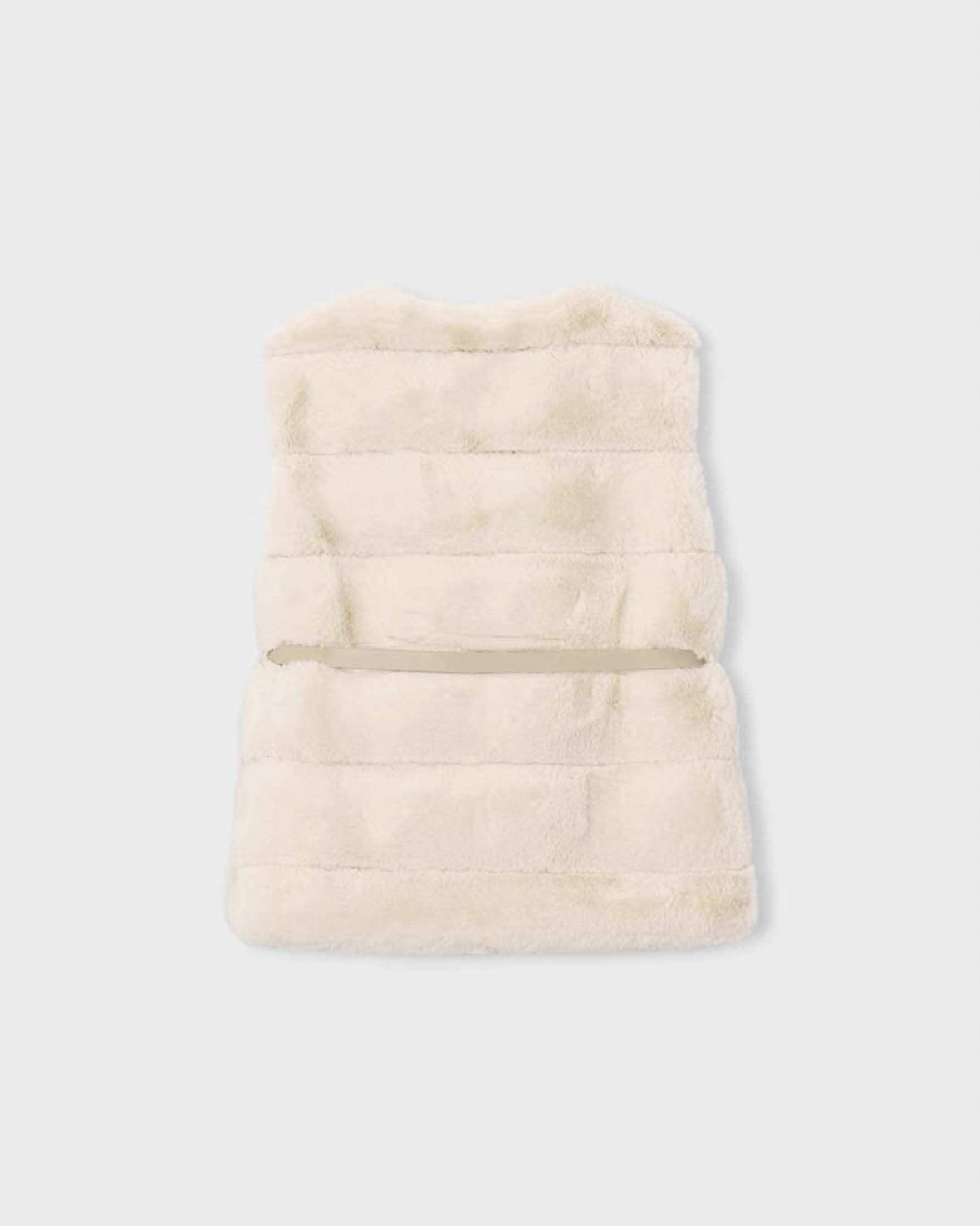 Gilet Mayoral beige in ecopelliccia con cintura image